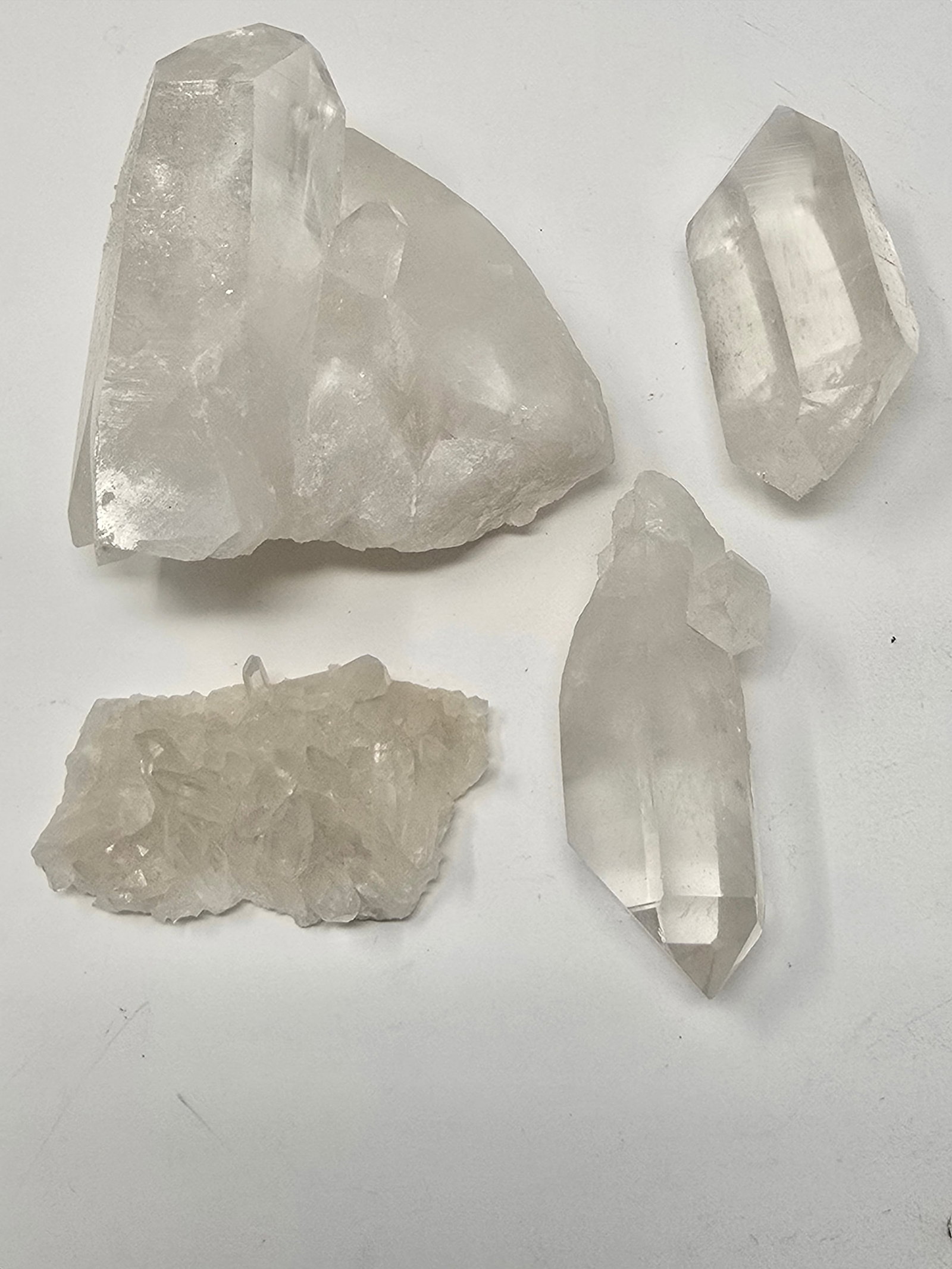 Lot of (4) Pieces of Clear Quartz Crystal (aka "Rock Crystal & "Herkimer Diamond") - 2