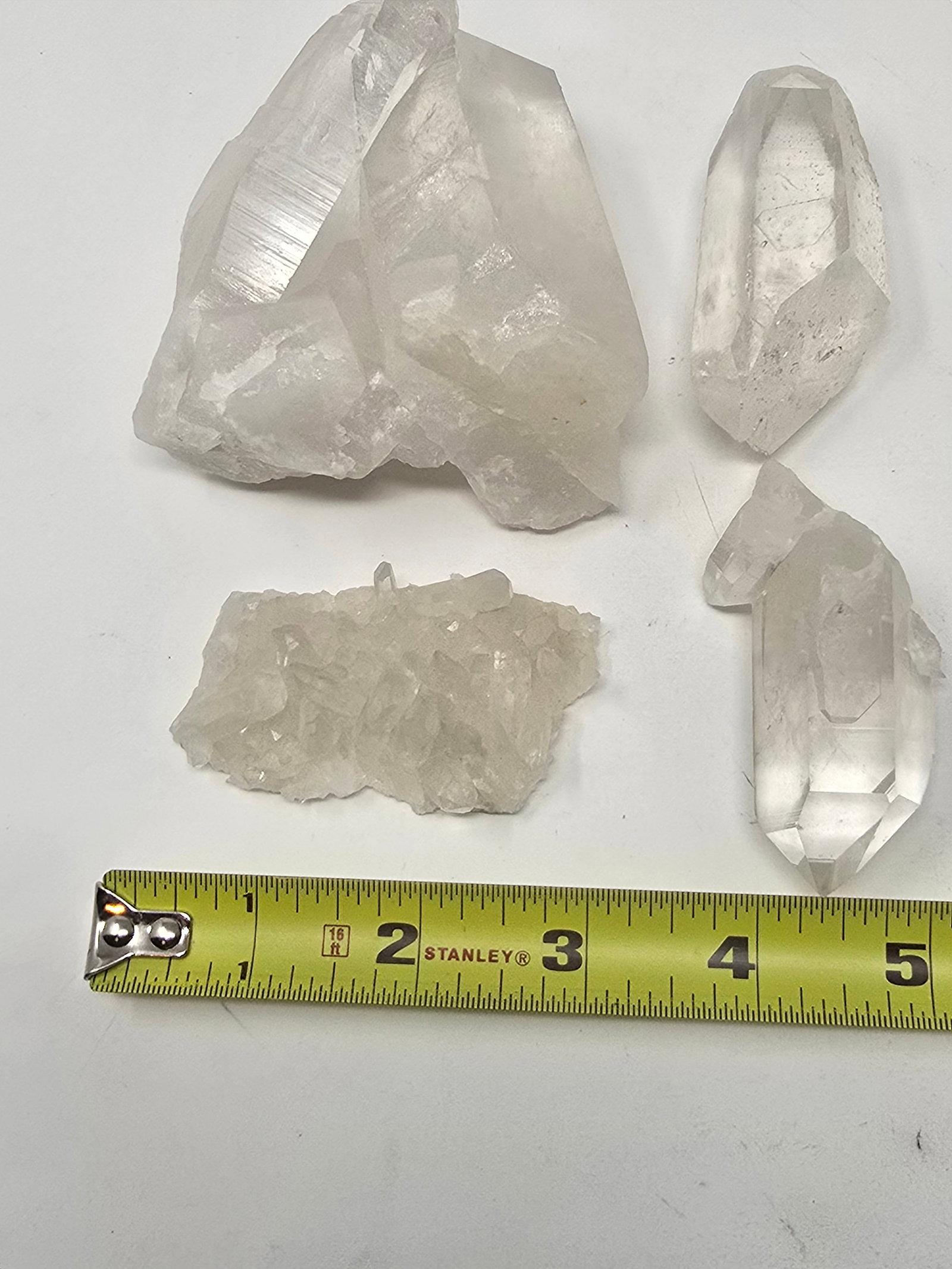 Lot of (4) Pieces of Clear Quartz Crystal (aka "Rock Crystal & "Herkimer Diamond") - 3