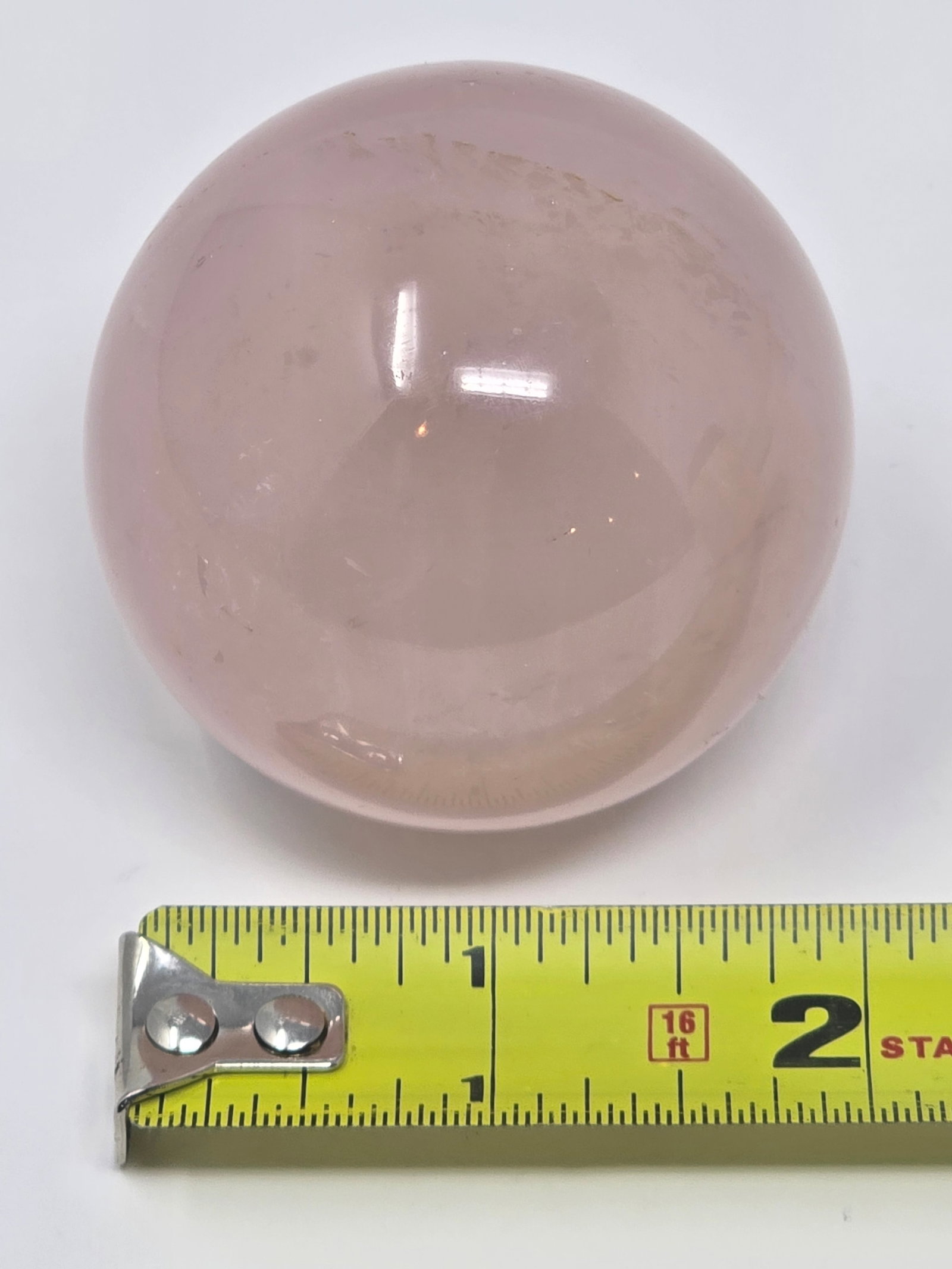 Rose Quartz Crystal Sphere (aka "Love Stone" & "Heart Stone") - 2