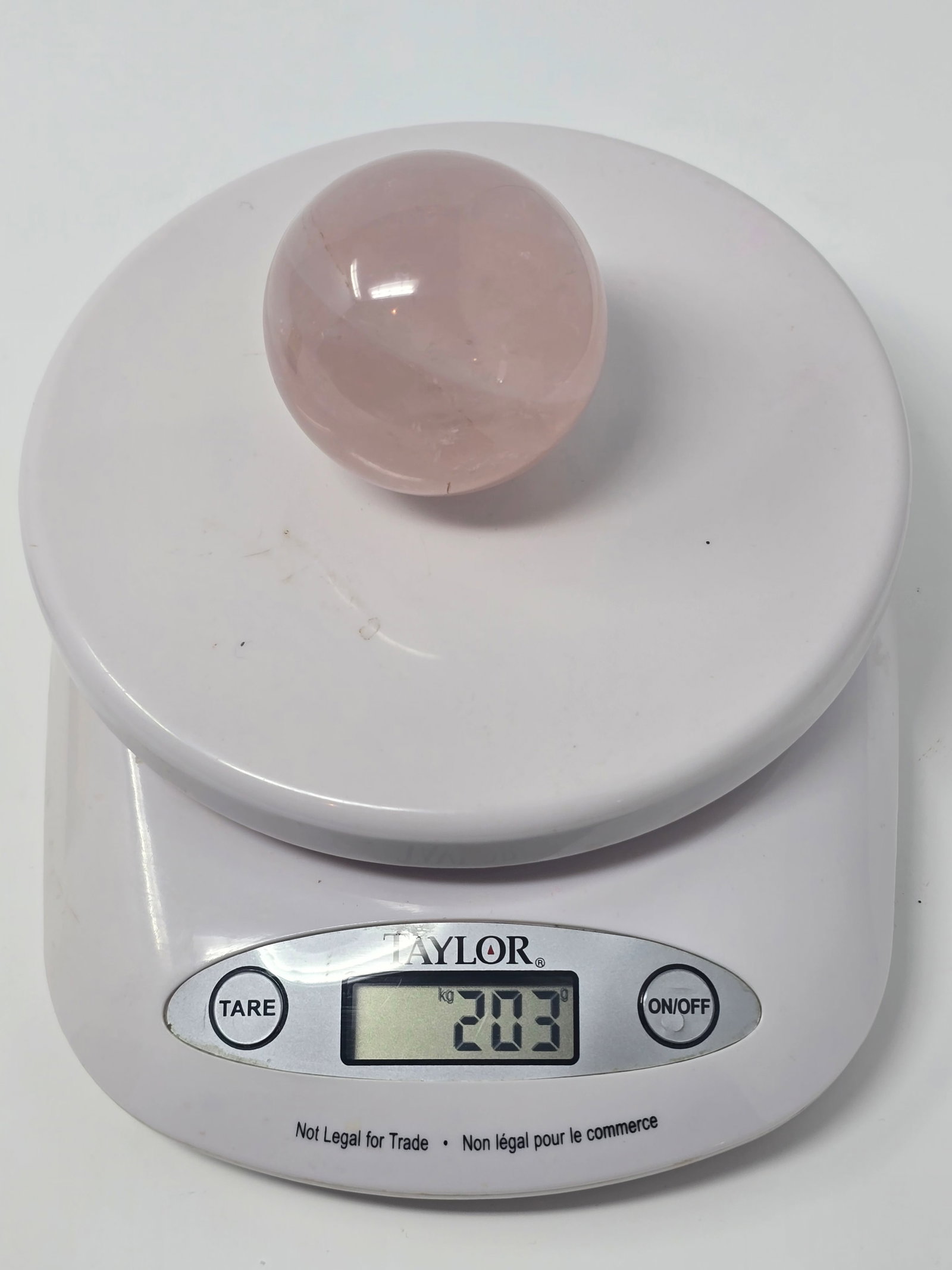 Rose Quartz Crystal Sphere (aka "Love Stone" & "Heart Stone") - 3