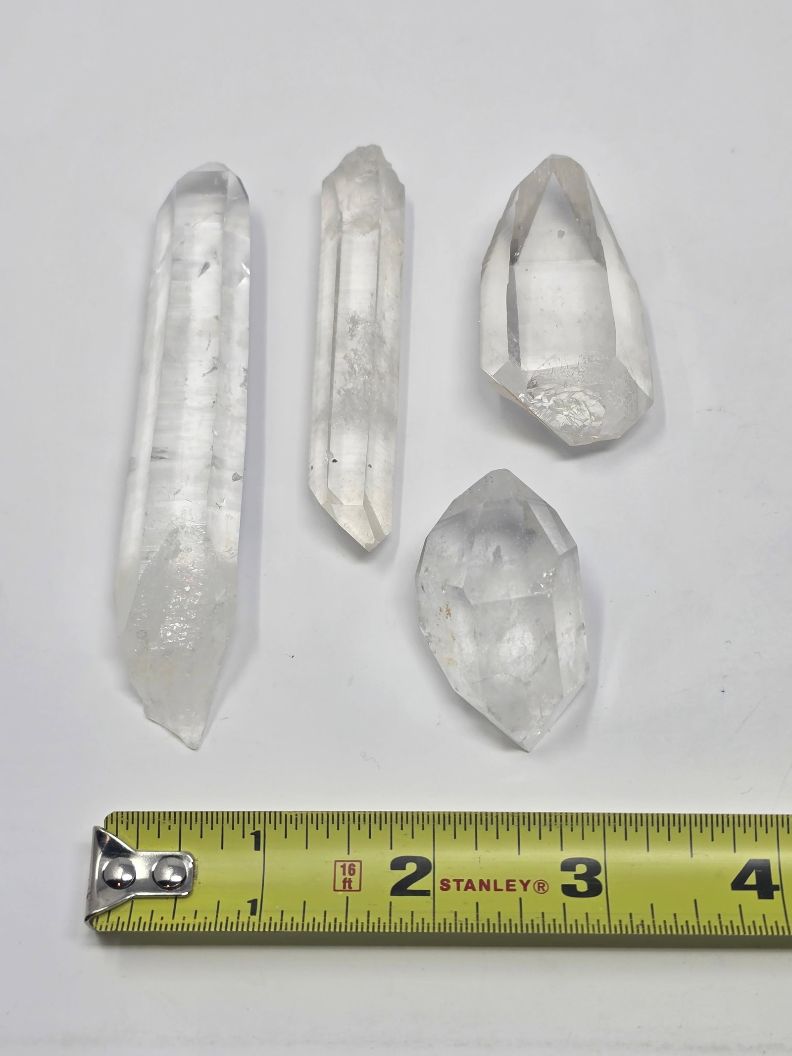 Lot of (4) Pieces of Brazillian Clear Quartz Crystals - 3