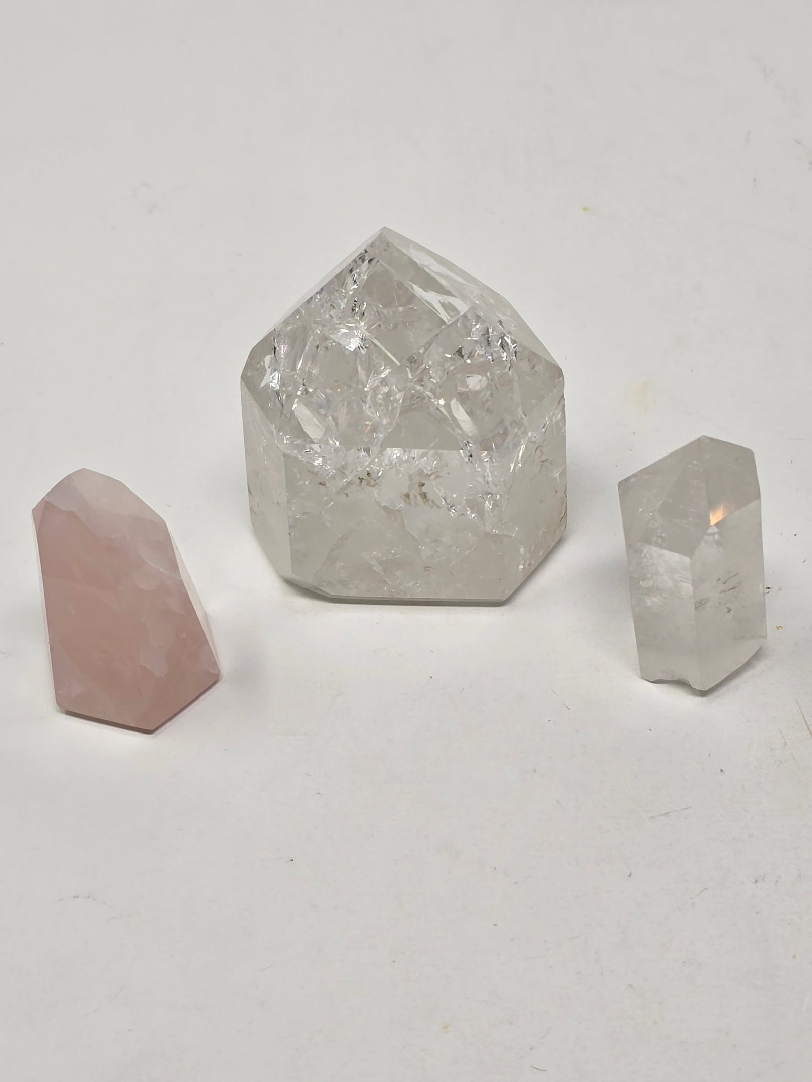 Lot of (3) Pieces of Quartz Crystal Points - 2