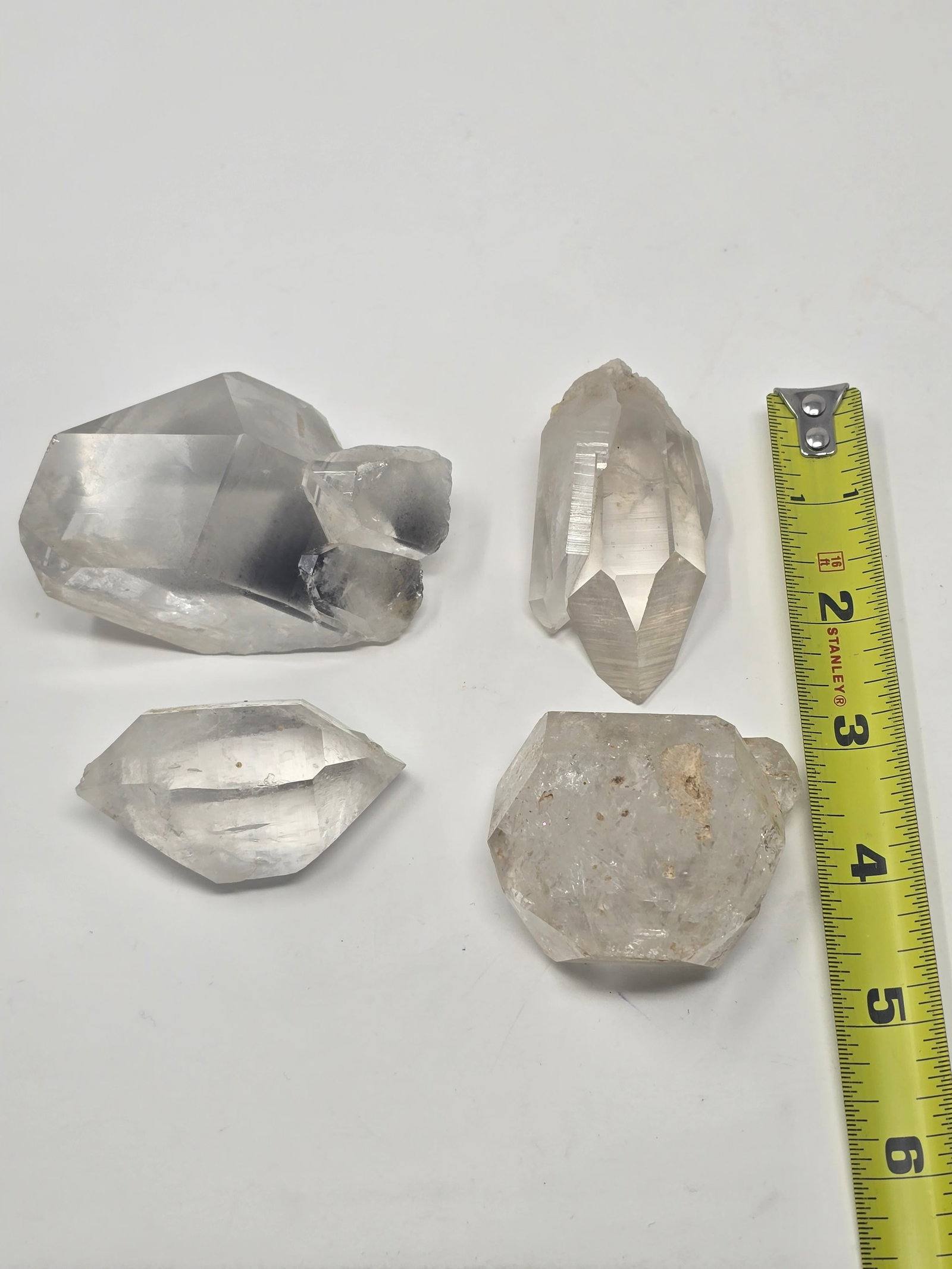 Lot of (4) Pieces of Clear Quartz Crystal (aka "Rock Crystal & "Herkimer Diamond") - 4