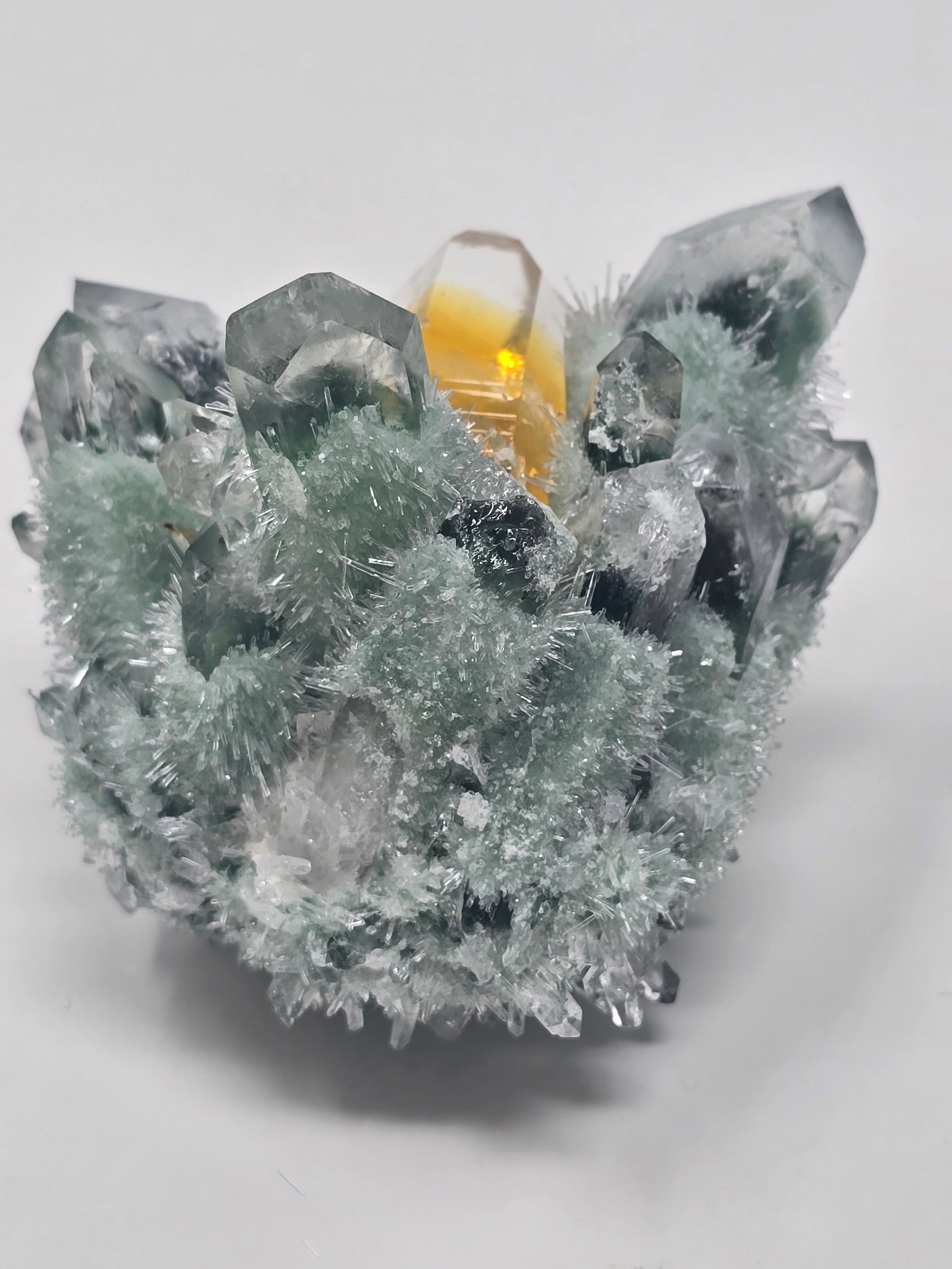 Beautiful Piece of Chromium Quartz Crystal with Embedded Citrine Crystal - 2