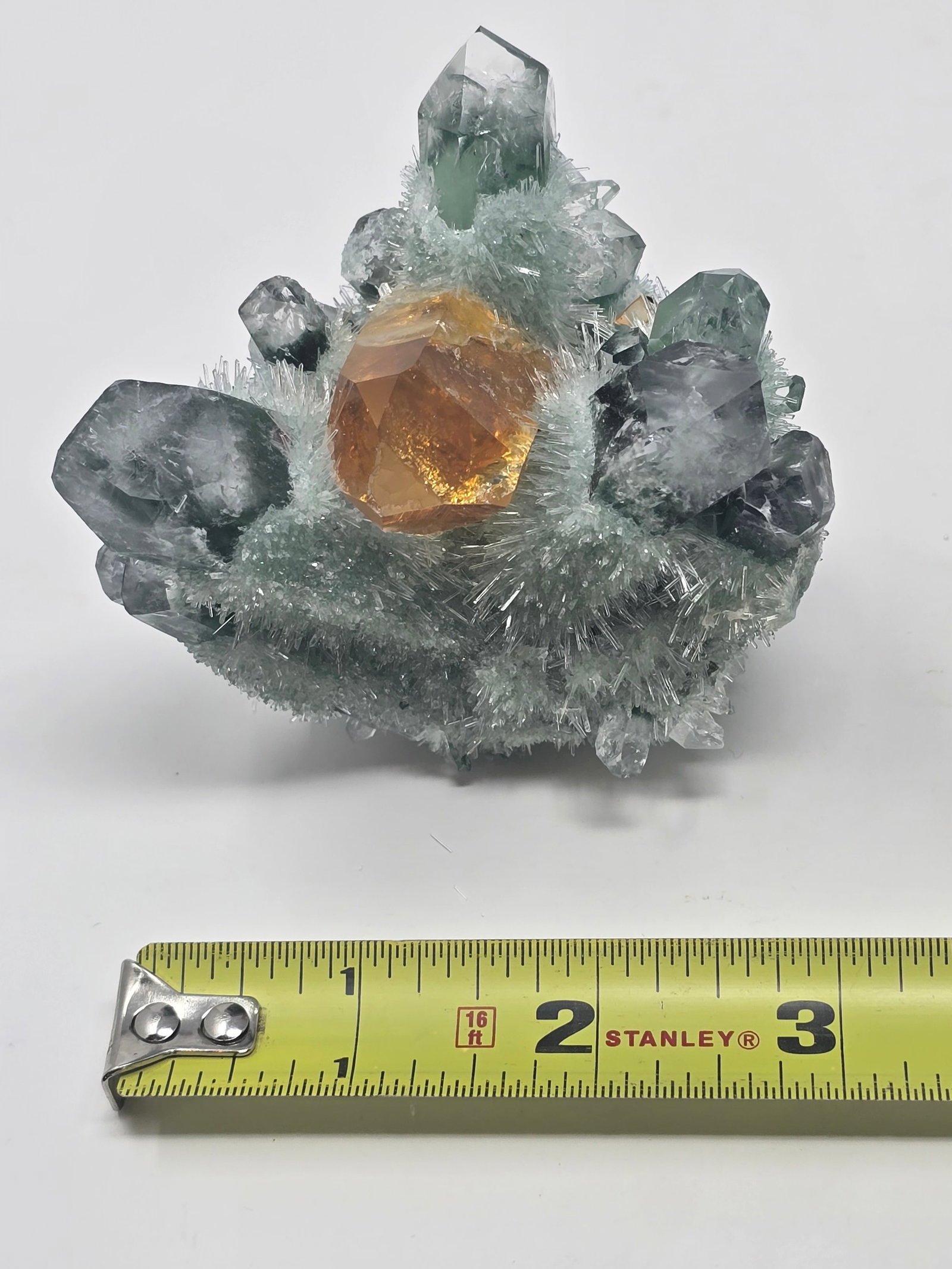 Beautiful Piece of Chromium Quartz Crystal with Embedded Citrine Crystal - 4