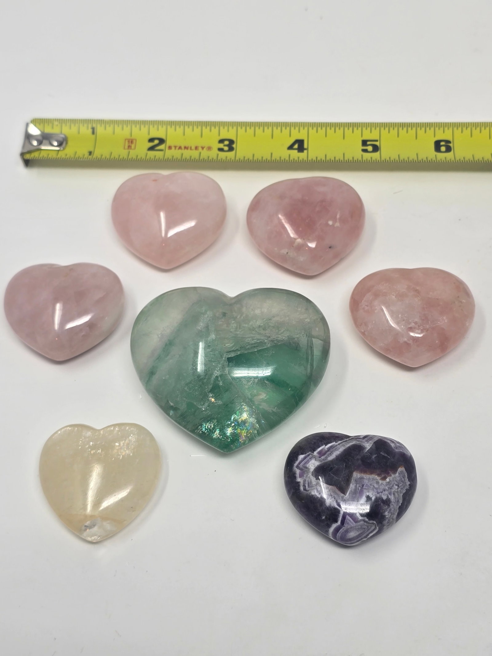 Beautiful Collection of (7) Crystal Hearts - 2