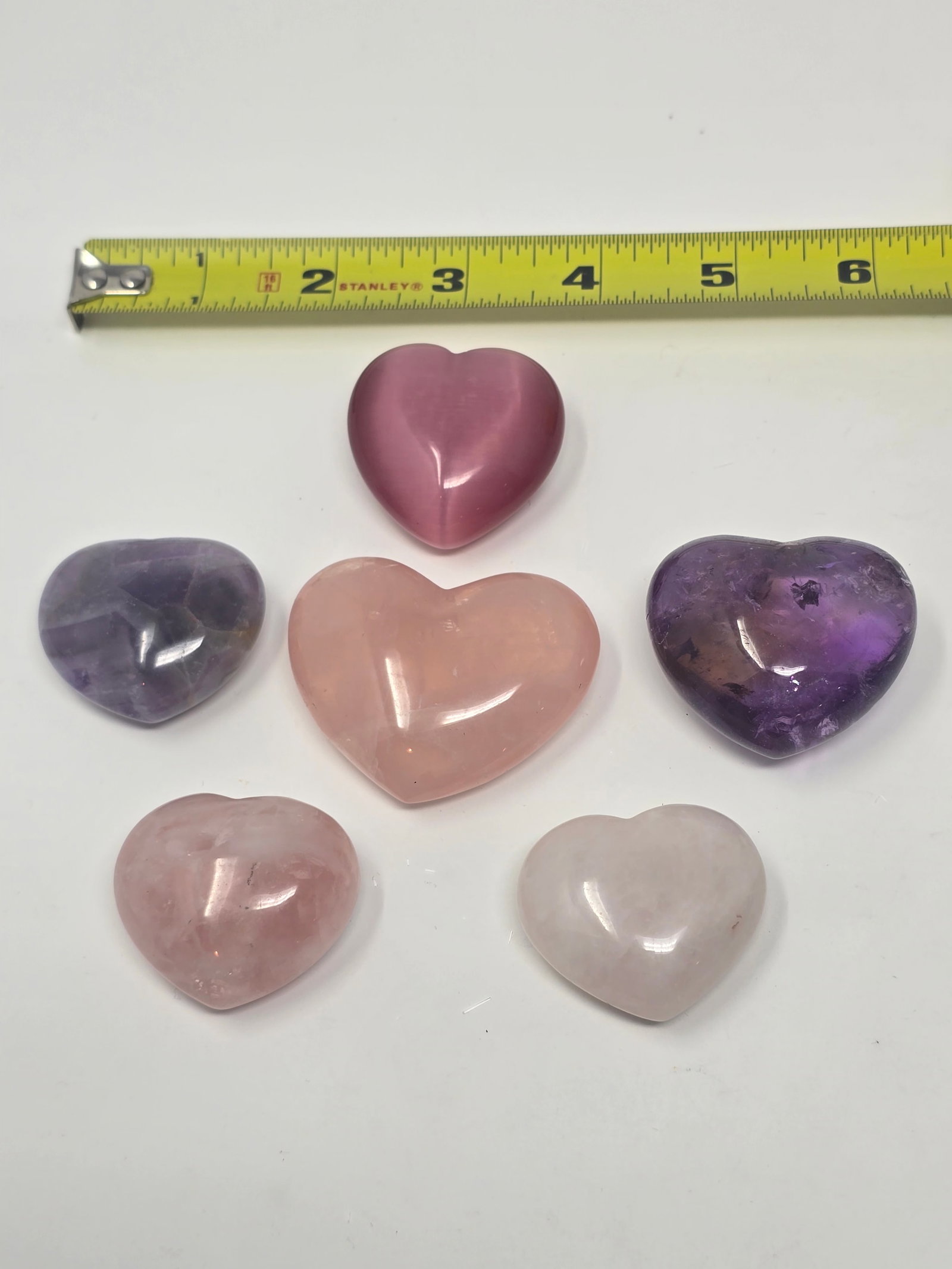 Beautiful Collection of (6) Crystal Hearts - 2