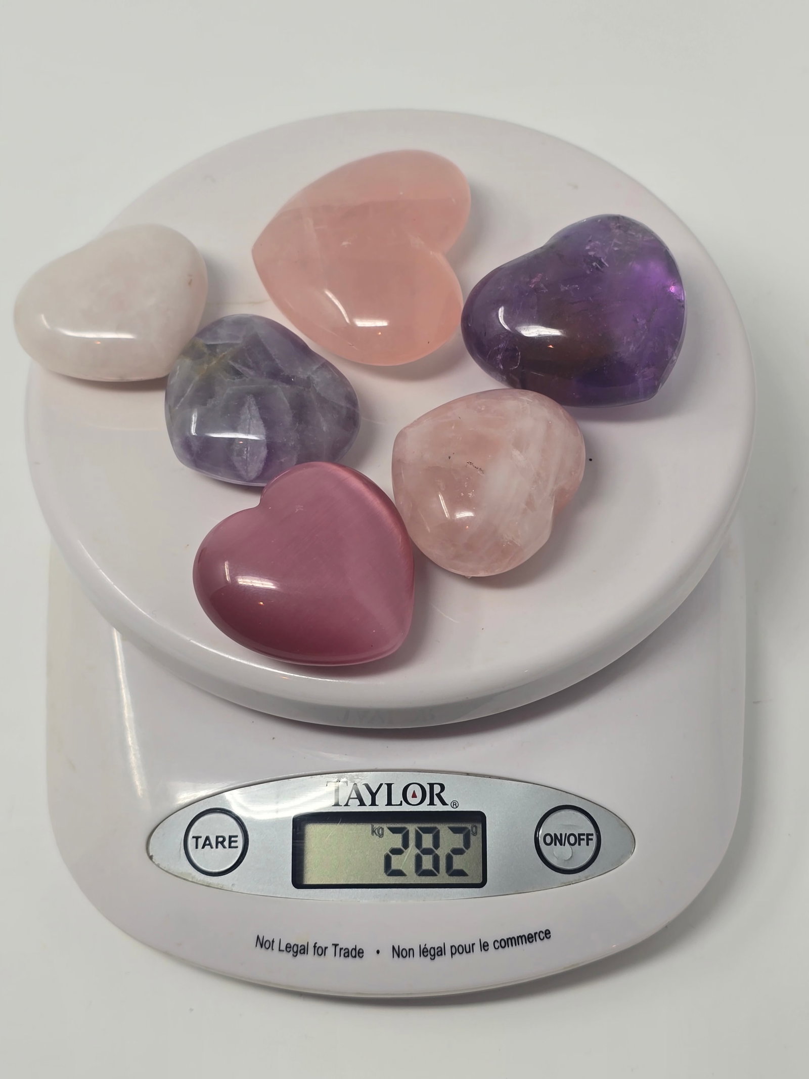 Beautiful Collection of (6) Crystal Hearts - 3