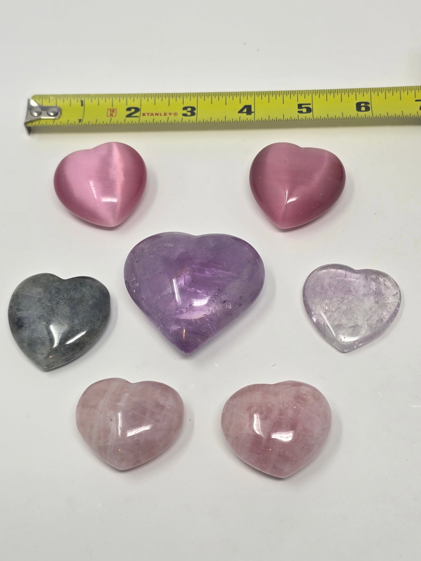 Beautiful Collection of (7) Crystal Hearts - 2
