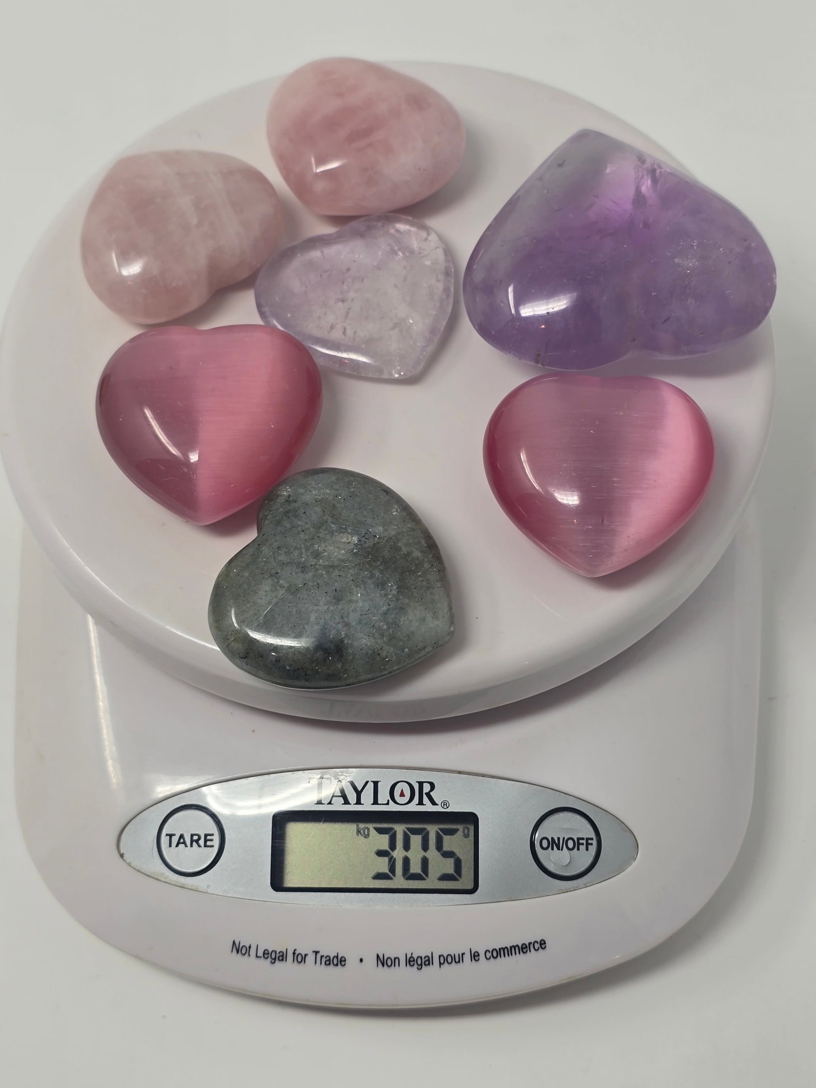 Beautiful Collection of (7) Crystal Hearts - 3