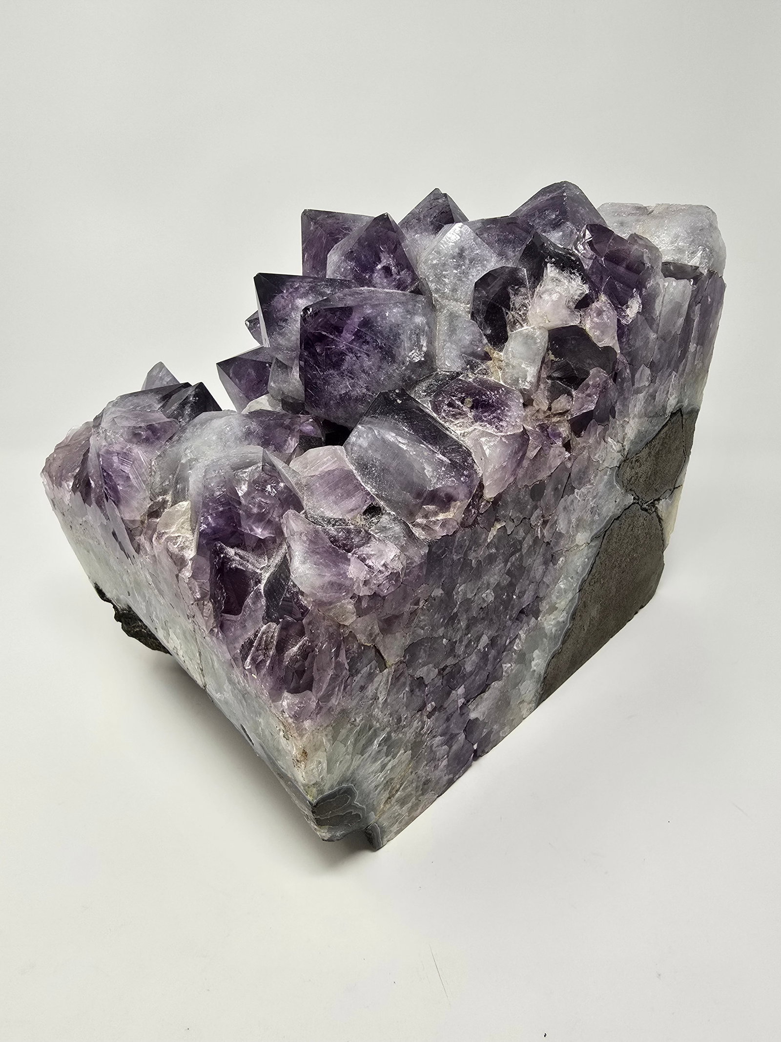 Beautiful Large Natural Amethyst Crystal Cluster: Beautiful Natural Purple Amethyst Healing Crystal Cluster Impressive Display Piece Often linked to calming energy, stress relief, spiritual awareness, intuition and protection 34 lbs (15.42 kg)