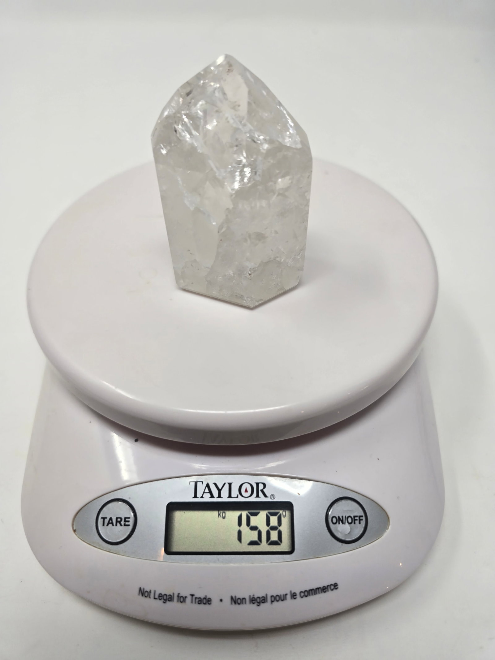 Lot of (2) Clear Quartz Crystal Points and (1) Quartz Cluster - 7