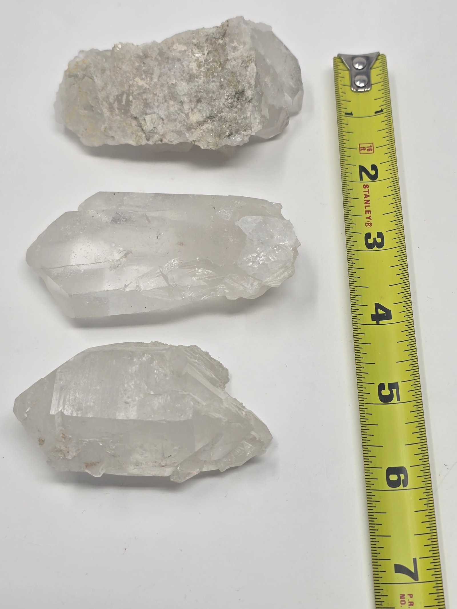 Lot of (3) Clear Quartz Crystals (aka "Rock Crystal & "Herkimer Diamond") - 3