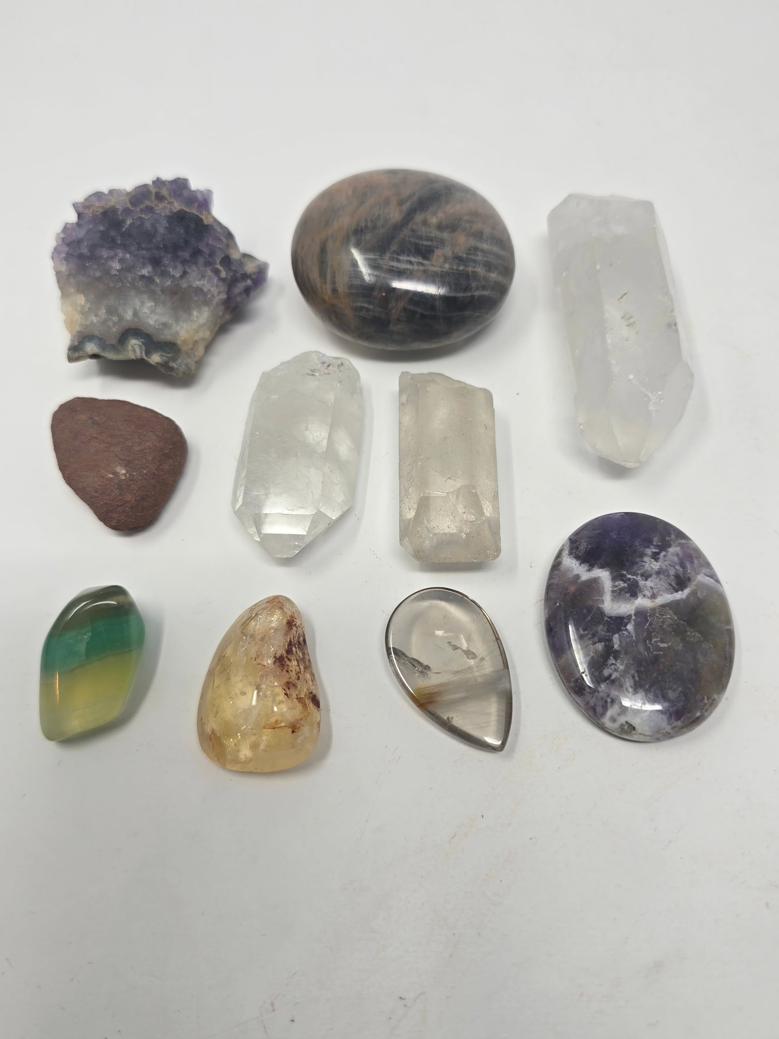 Mix Lot of (10) Crystals/Stones: Mix Lot of (10) Crystals/Stones 335g