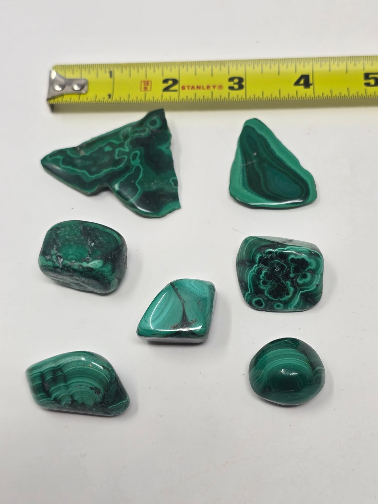 Lot of (7) Polished Malachite Crystals - 3