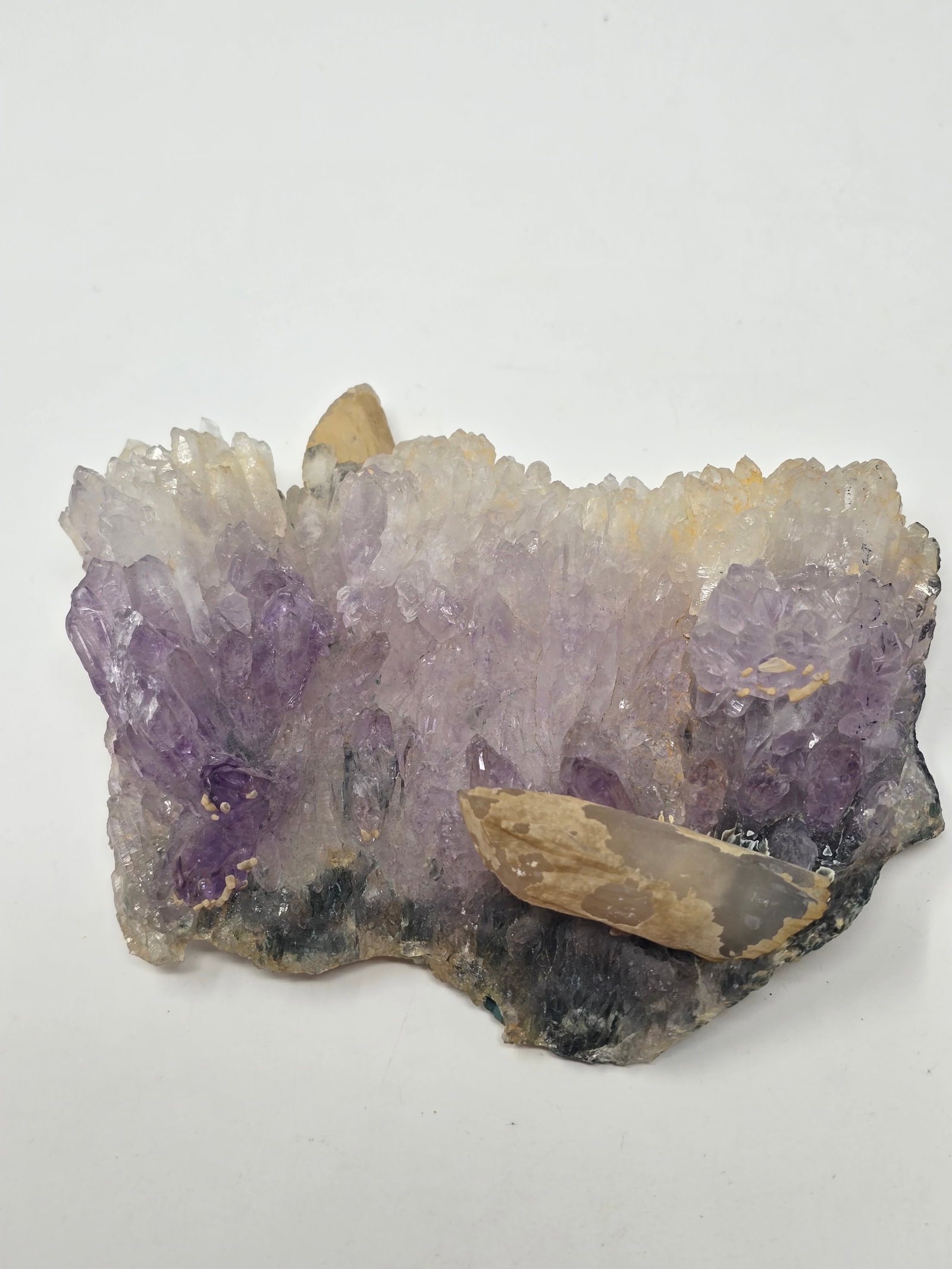 Mix Lot of Amethyst, Clear Quartz and Smokey Quartz Crystals - 2