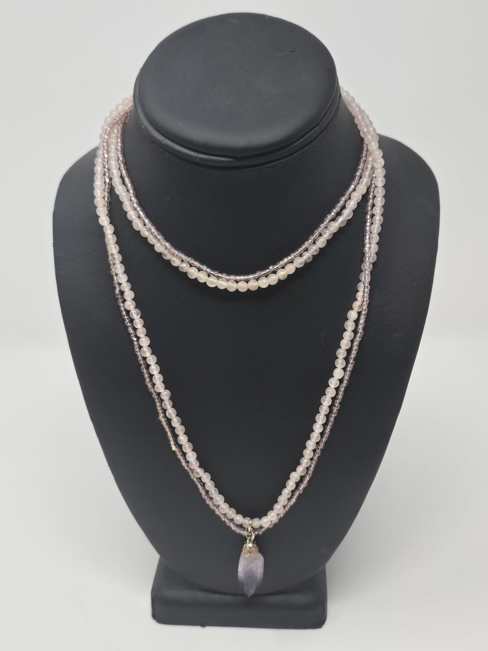 Lot of (1) Double-Strand & (2) Single-strand Beaded Necklaces - 2