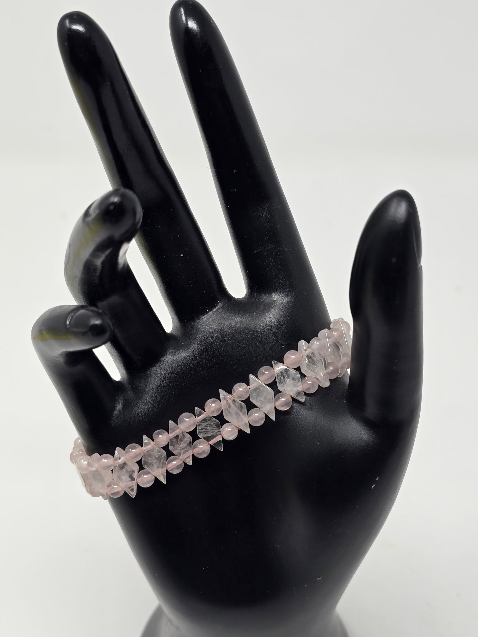 Rose Quartz Quartz Bracelet ("Heart Stone" & "Love Stone") - 3