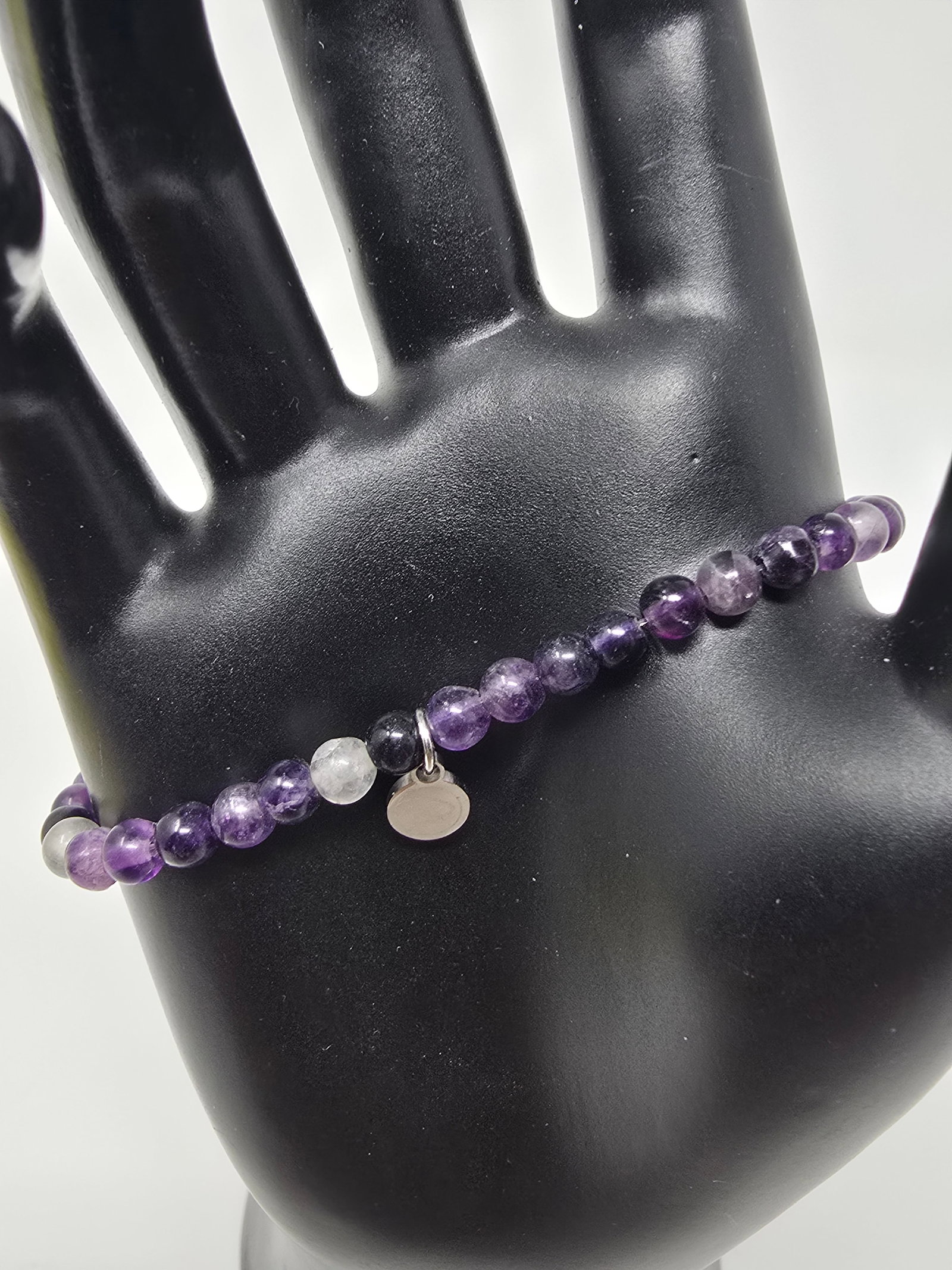 Amethyst Crystal Bracelet (aka "Purple Fluorite") - 4