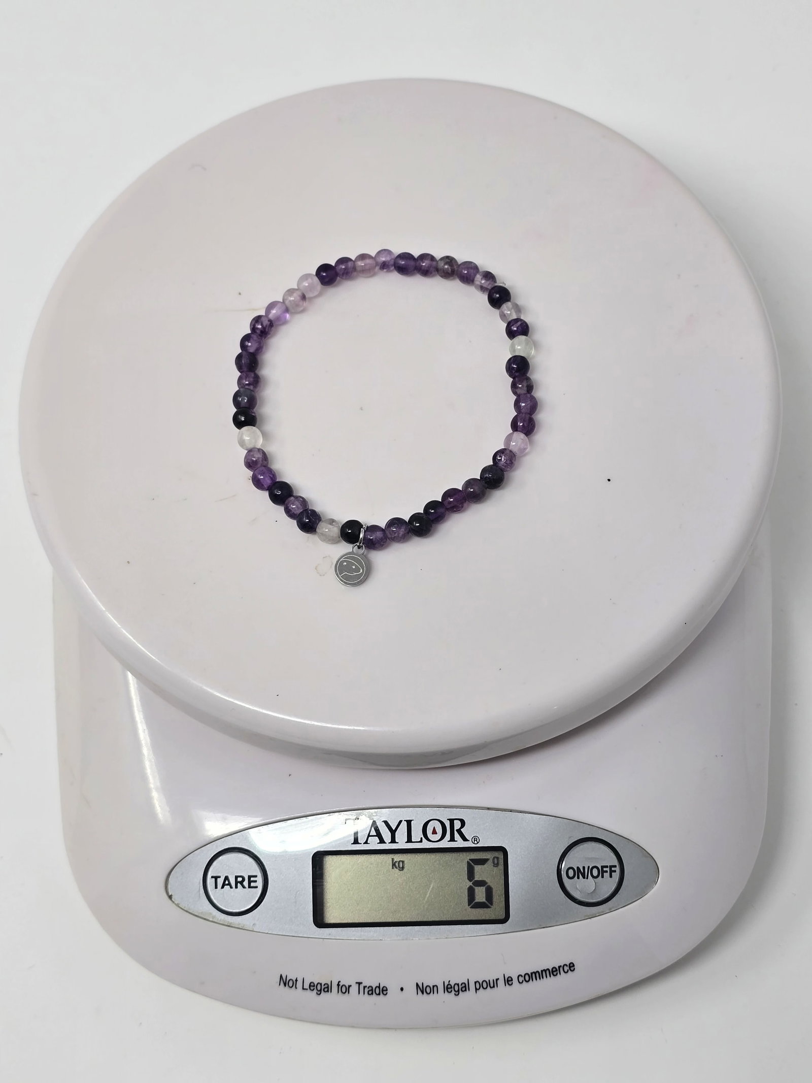 Amethyst Crystal Bracelet (aka "Purple Fluorite") - 7
