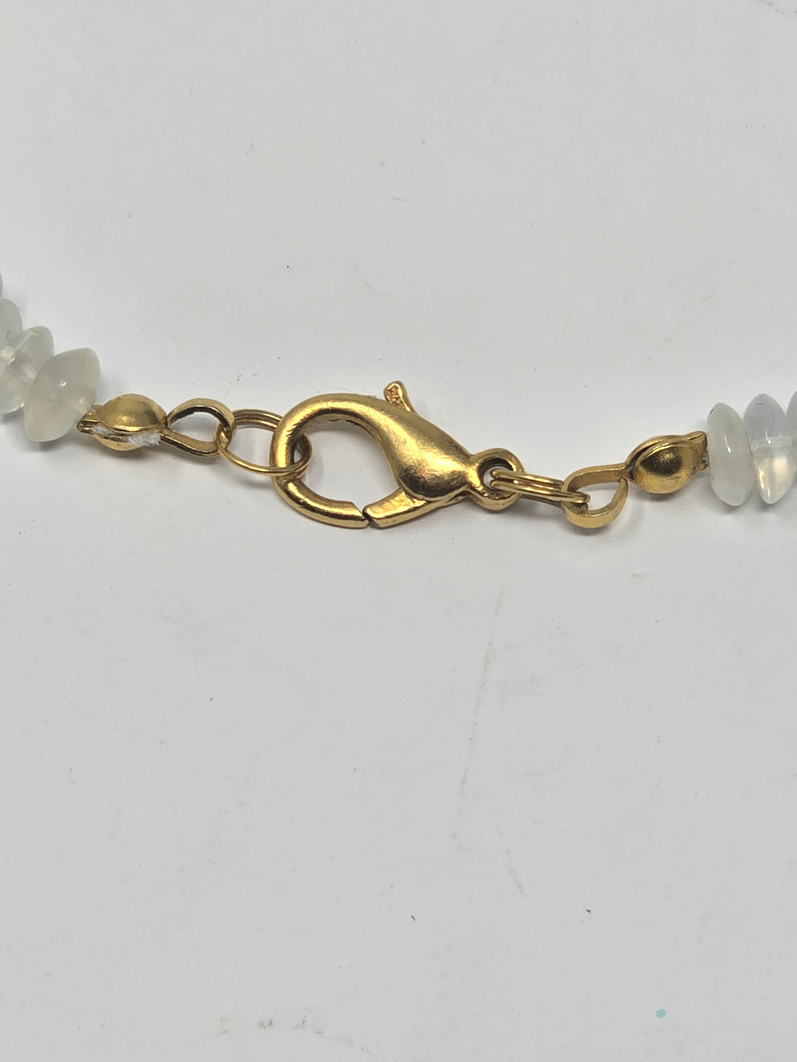 Beaded Necklace Featuring Clear Quartz Vondelle Beads and an Amethyst Heart. - 3