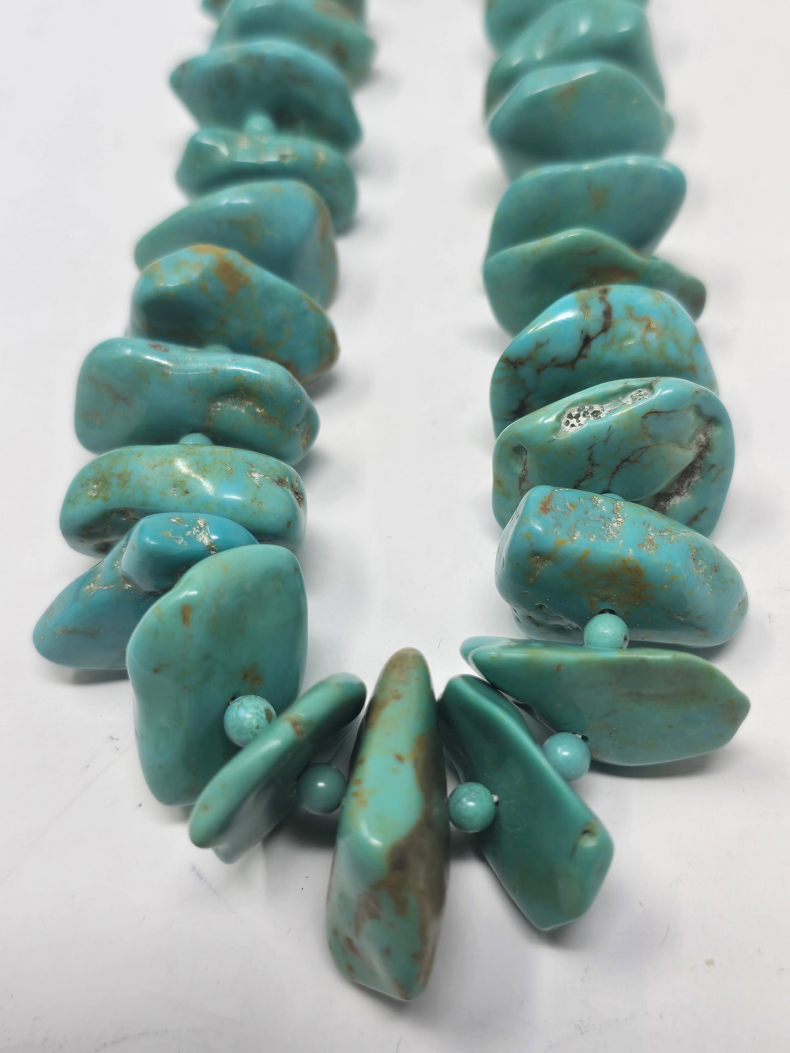 Stunning Large Nugget Turquoise Necklace - 2