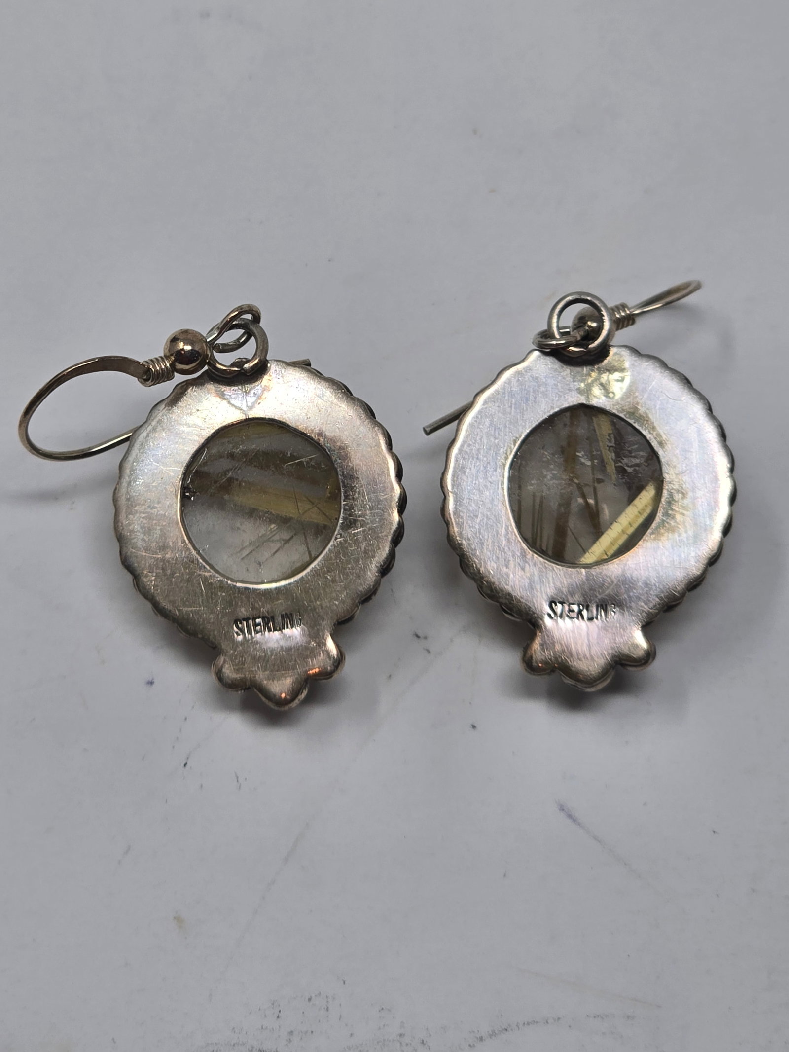 Rutilated Quartz Crystal set in 925 Sterling Silver Frame - 3