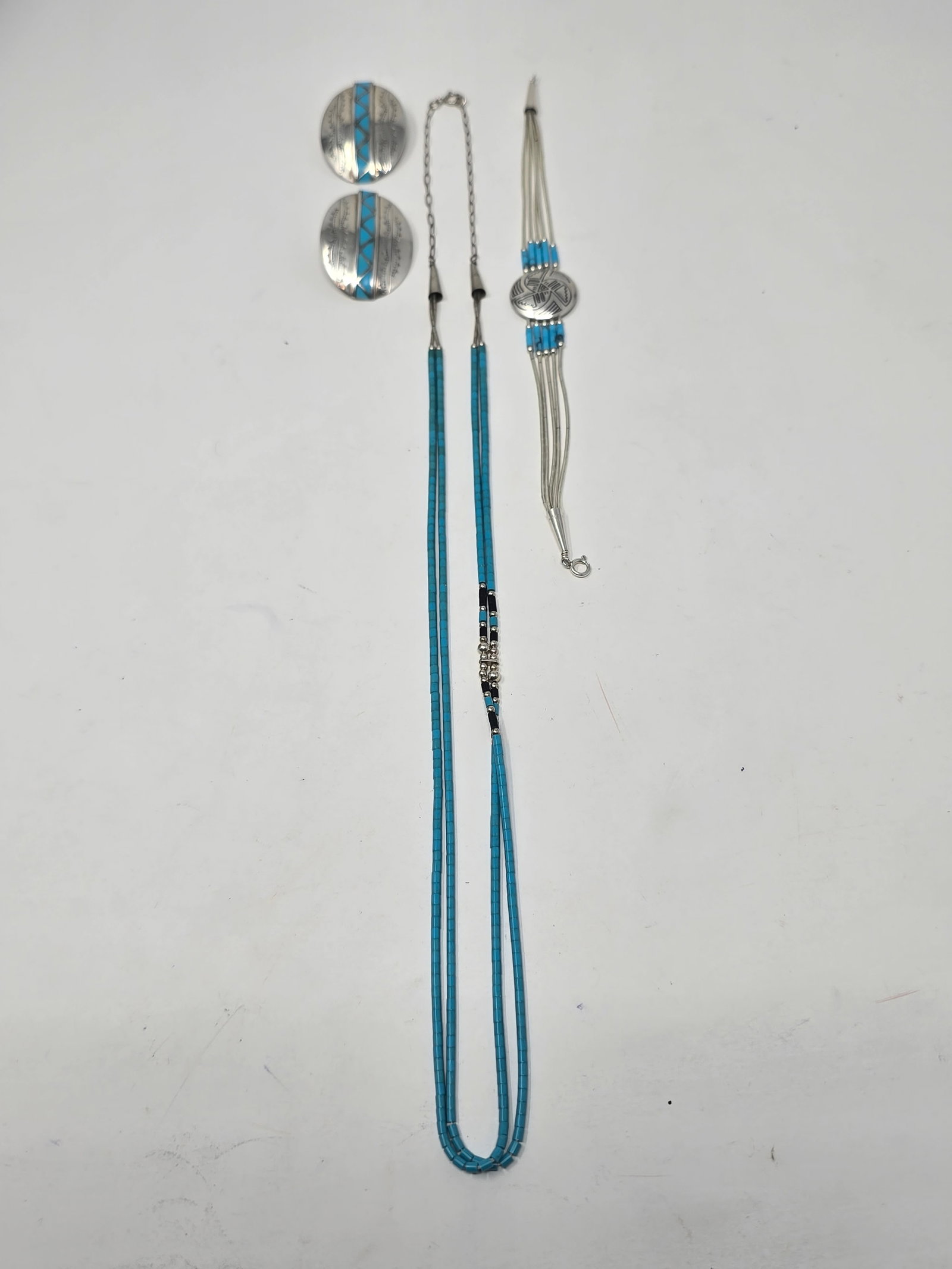 Stunning Native American Southwestern Turquoise Set - 5