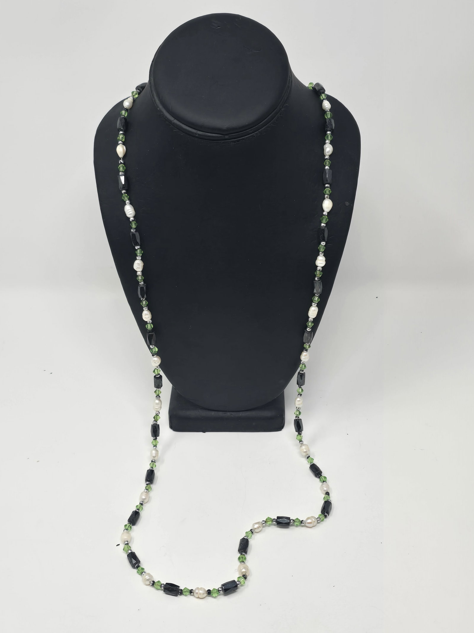 Lot of (3) Beautiful Pearl, Crystal Beaded and Silver Necklaces - 3