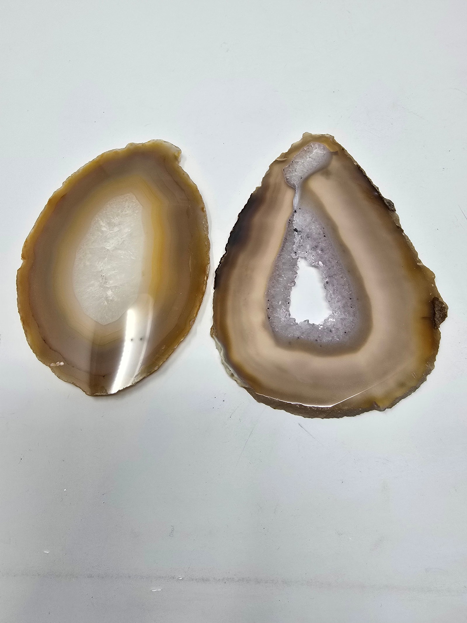 Lot of (2) Decorative Agate Slices - 2