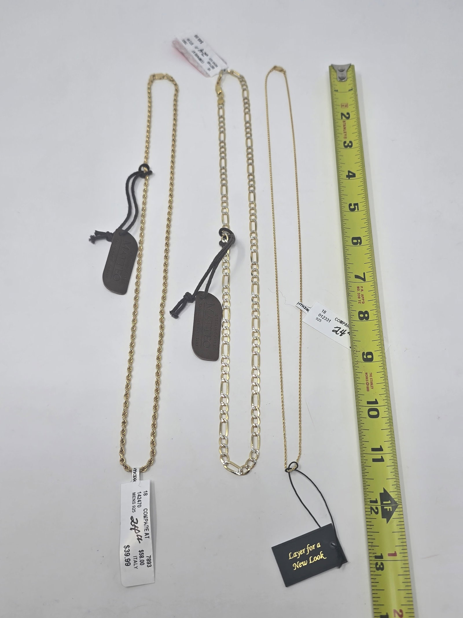 Lot of (3) 925 Sterling Silver Necklaces - 2