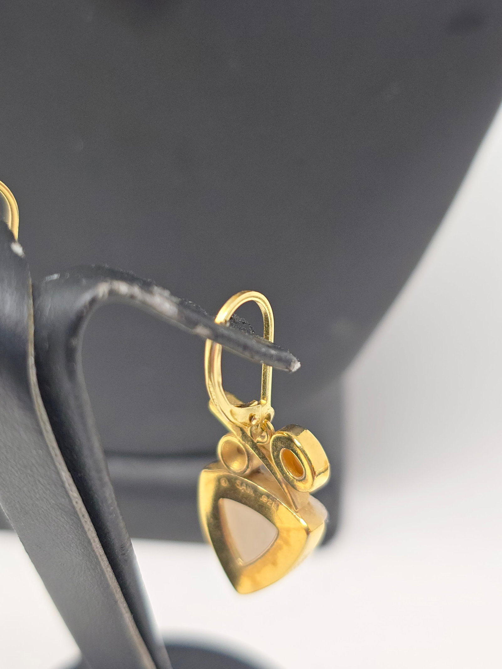 925 Sterling Silver Set of Necklace & Earrings with Gold Overtones - 6