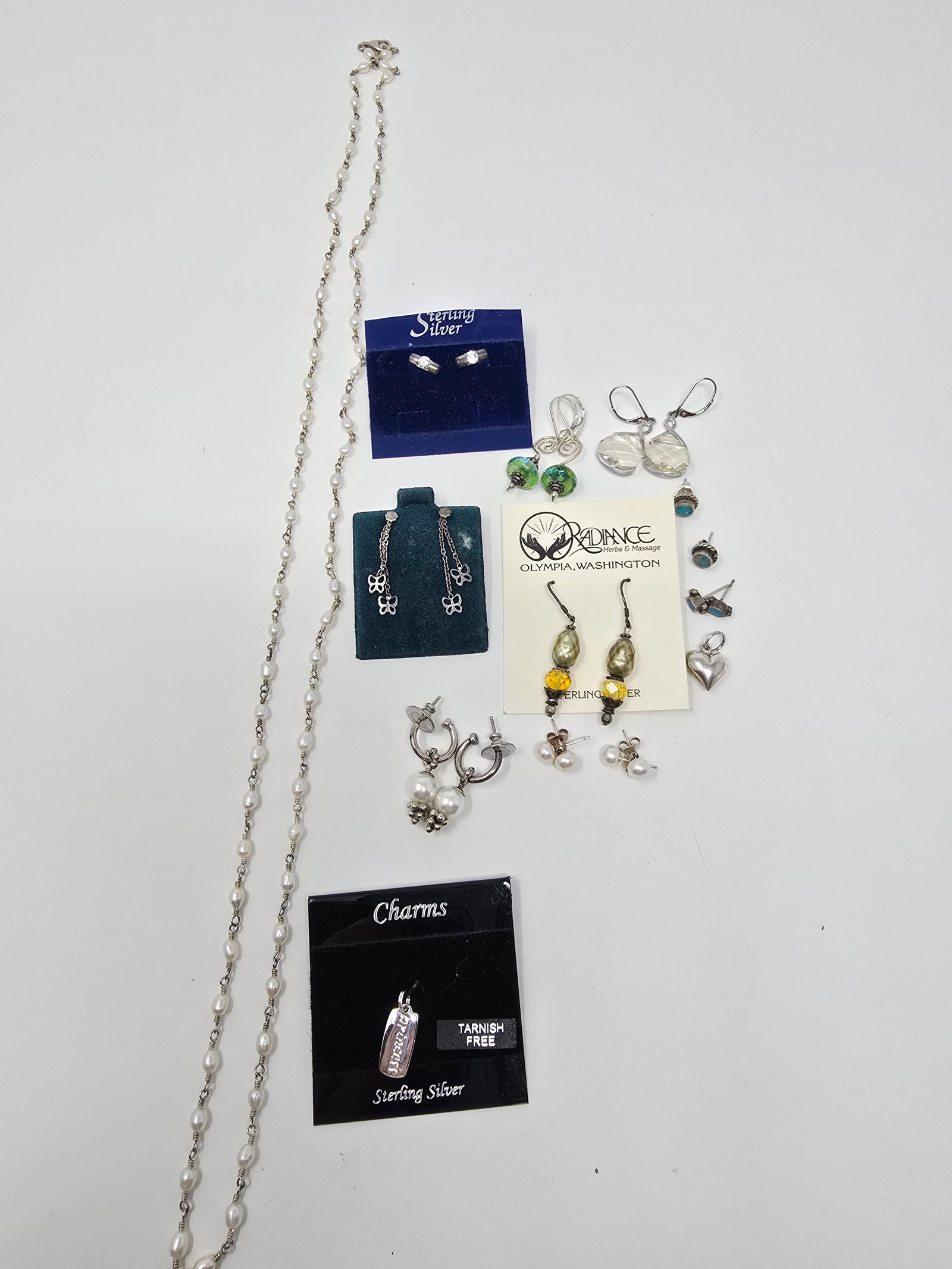 Mixed Lot of (13) 925 Sterling Silver Jewelry Pieces - 2