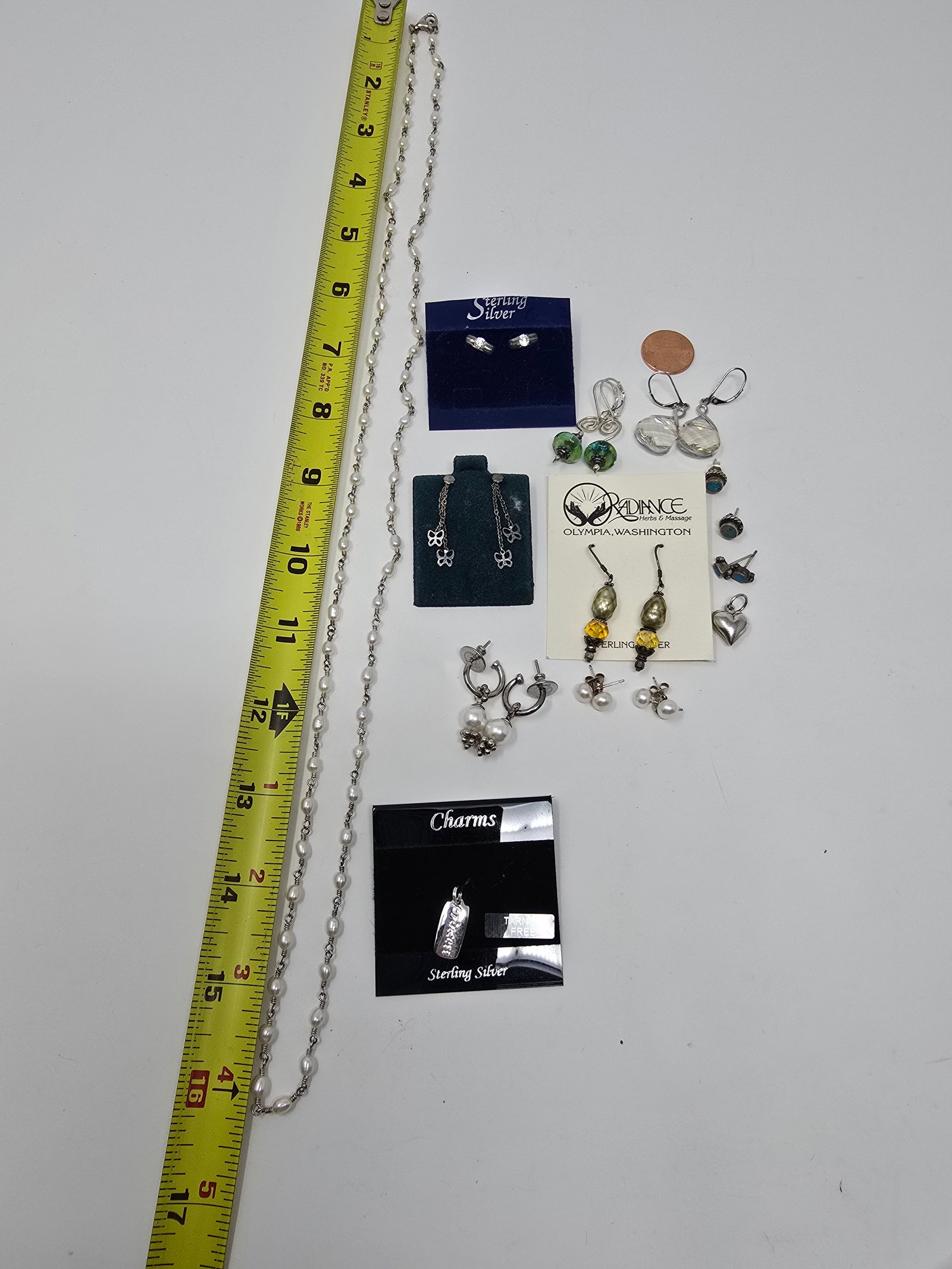 Mixed Lot of (13) 925 Sterling Silver Jewelry Pieces - 3