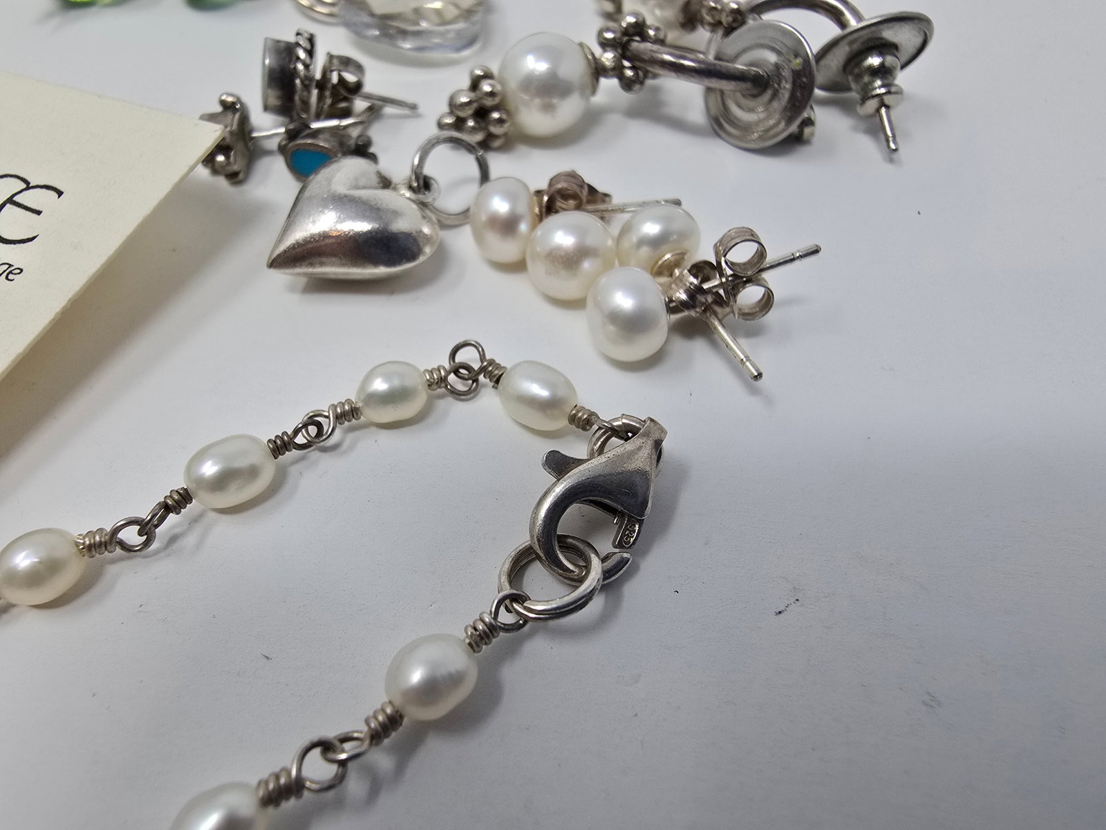 Mixed Lot of (13) 925 Sterling Silver Jewelry Pieces - 5