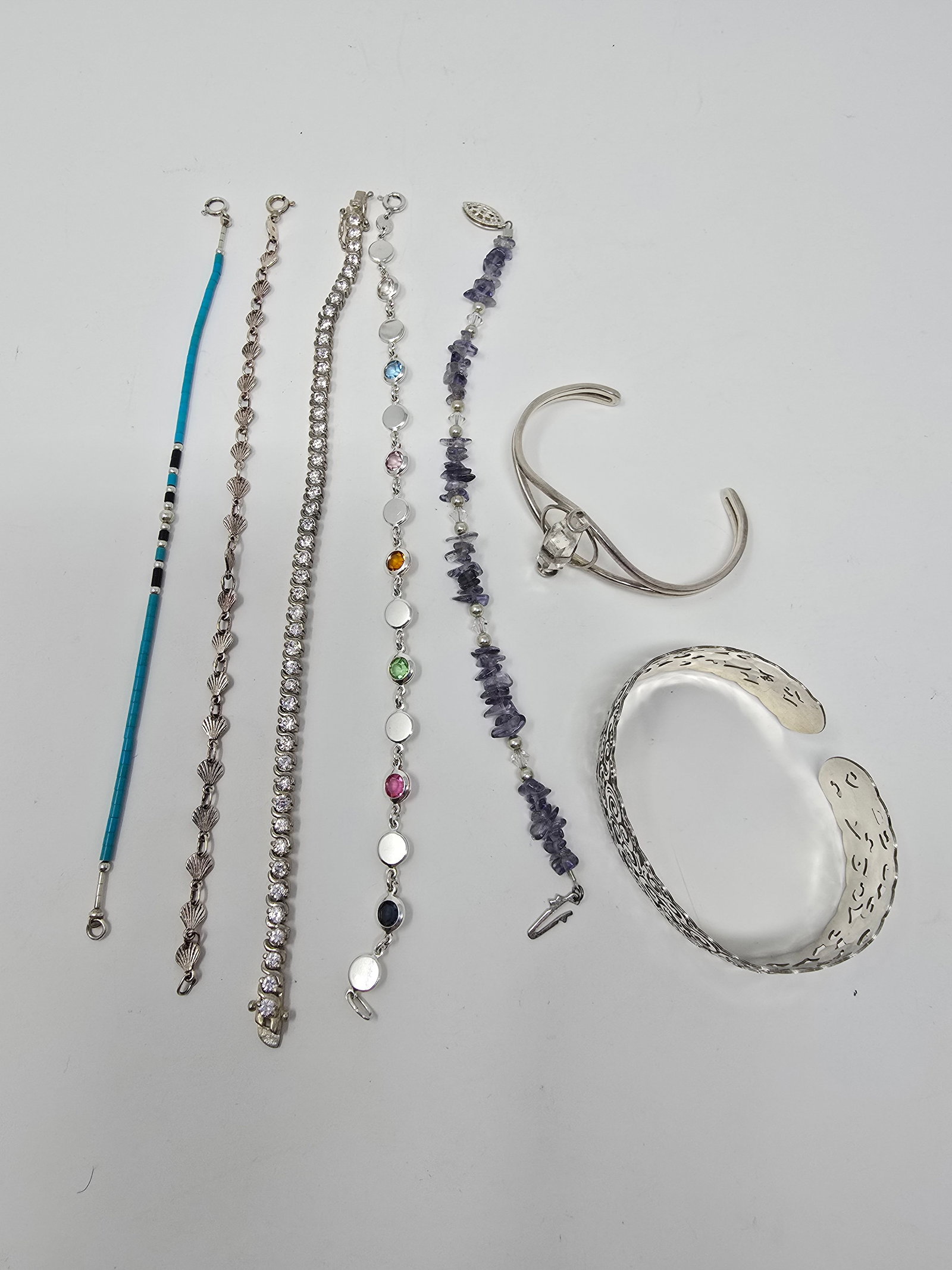 Mixed Lot of (7) 925 Sterling Silver Bracelets - 2