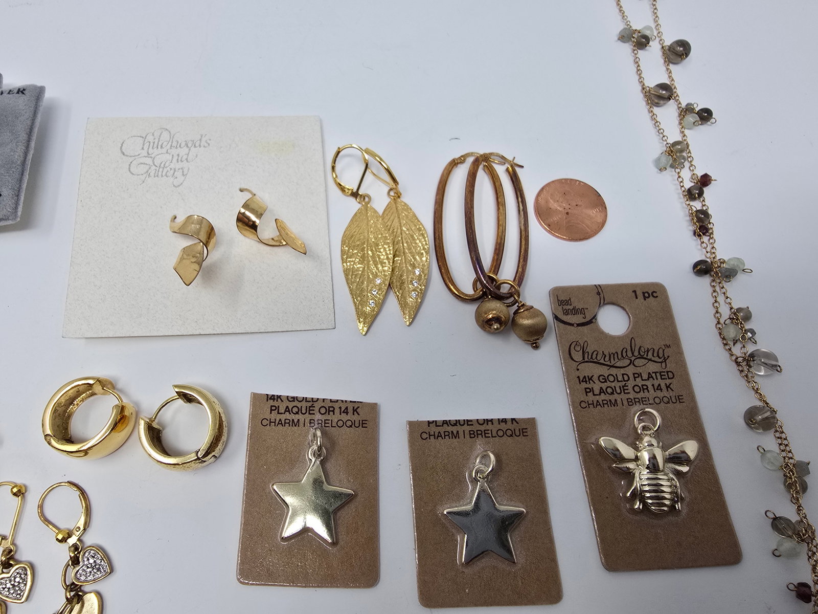 Mixed Lot of Sterling Silver & Gold Plated Jewelry - 2