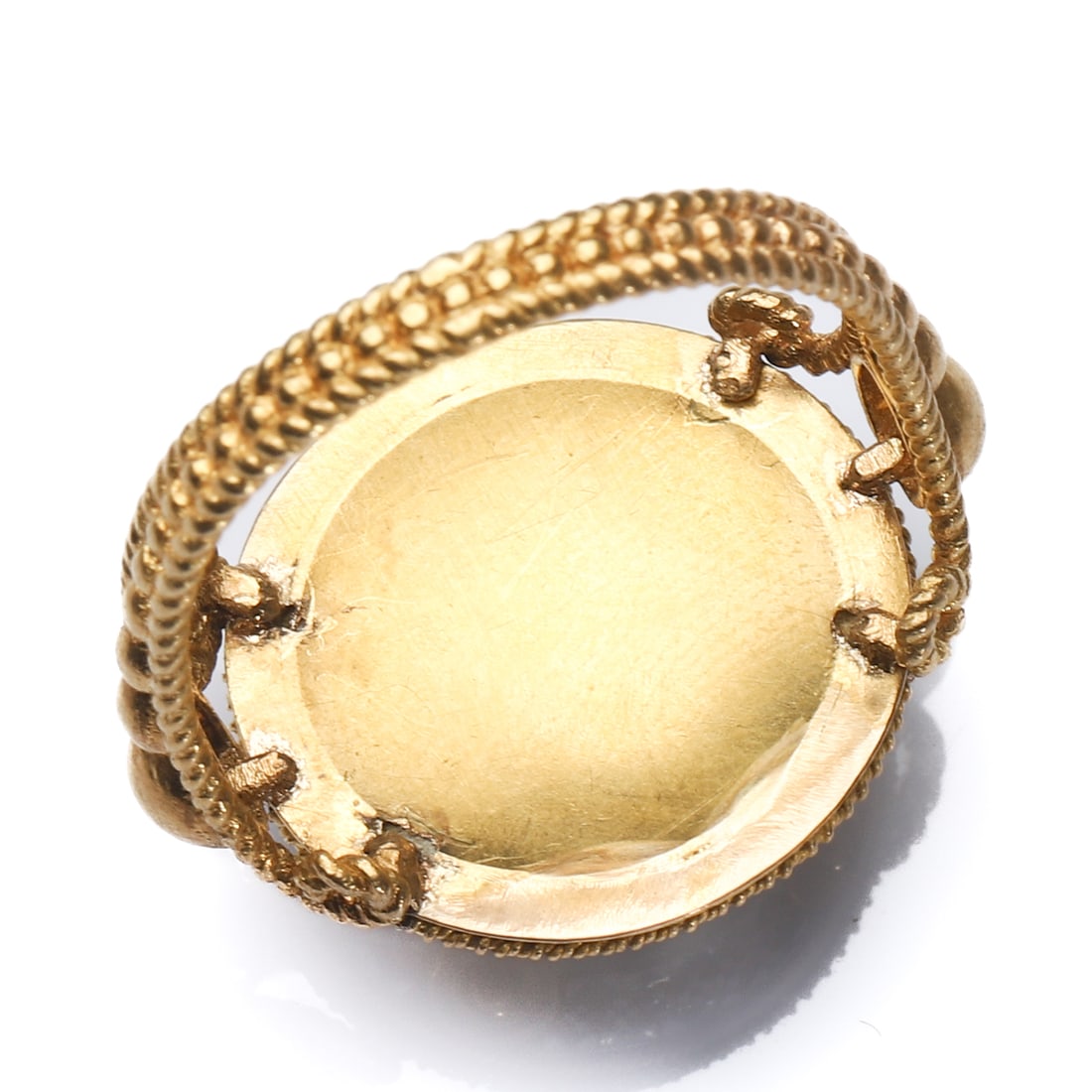 ANTIQUE GOLD MICRO-MOSAIC RING - 6