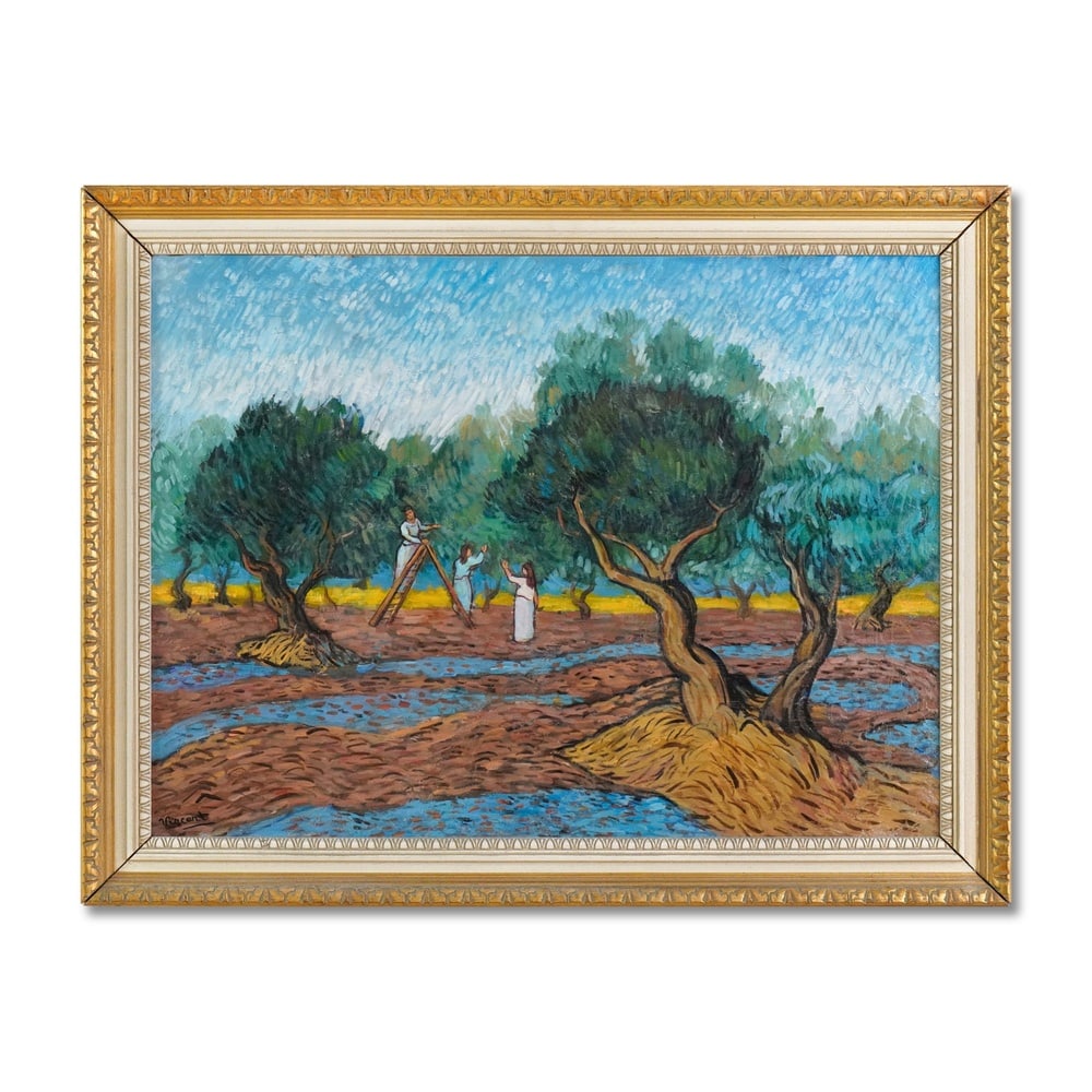 VINCENT VAN GOGH (1853-1890), OIL ON CANVAS: Signed (lower left) Image Dimensions: 81 x 60 cm (32 x 23 3/4 in) Framed Dimensions: 94 x 73 cm (37 x 28 3/4 in) This painting comes with COA. Vincent van Gogh, born in 1853 in Zundert,