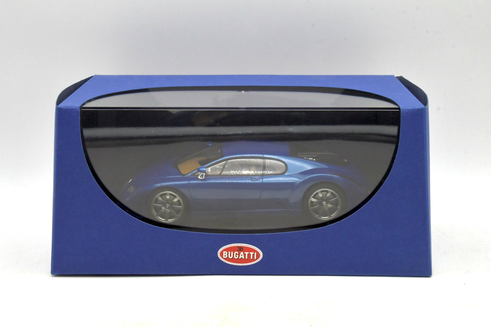 AUTOart Slot Racing Bugatti Chiron 1/24 Slot Car: AUTOart Slot Racing Bugatti EB18.3 Chiron (Blue) factorybuilt 1:24 scale slot car. Detailed licensed Bugatti body on a 1/24 slotracing chassis, designed for standard 1/24 slot track systems as shown o