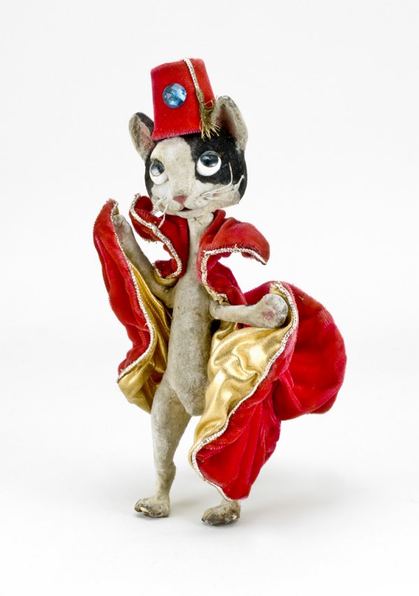 Punch Films - Bunin Promo Early TV Figure: 11 1/2" tall artist made painted rubber figure "Mike the Cat" was made for a Louis Bunin production/short film series. Was used for CBS television promos.