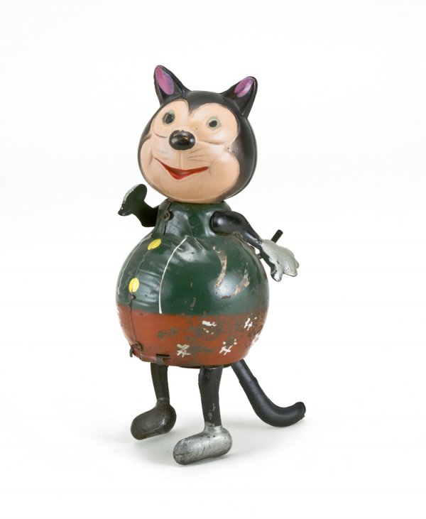Tin and Celluloid Felix the Cat Toy: Rare 5 1/2" wind up Felix, no maker mark, working condition.