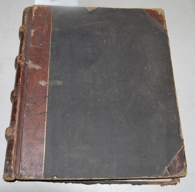 Civil War Time Book: Large leather bound Civil War time book, Captain S.F. Gibson Assistant Quartermaster at City Point, VA 1865.