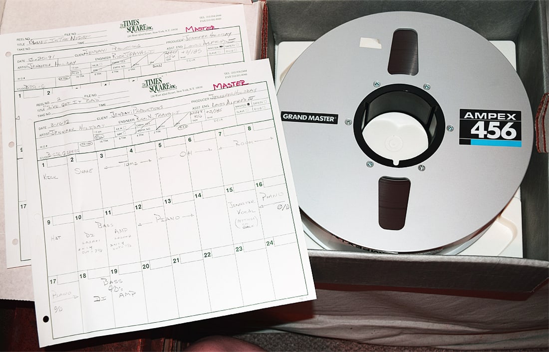 1992 -JENNIFER HOLIDAY- Master R&B/SOUL Music Reel-to-Reel Tape: 1992 "Jennifer Holiday - I've Got It Bad/Blues In The Night" tape from "The Hit Factory" Master Tape Archive. 10.5" Reel of 2" tape.#9837 - 13