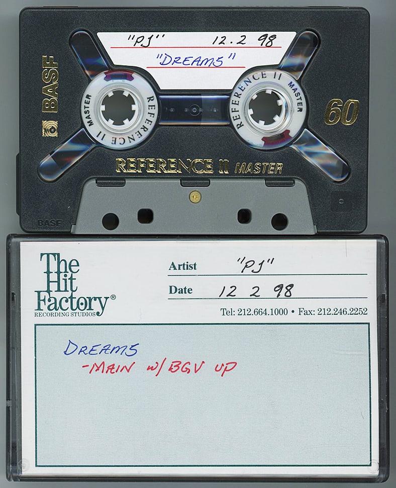 1998 -EARTH, WIND & FIRE- Master Soul Music Cassette Tape: 1998 "PJ - Dreams" cassette tape from "The Hit Factory" Master Tape Archive. This song was done by EW&F for the "PJ's" TV show soundtrack.#7555