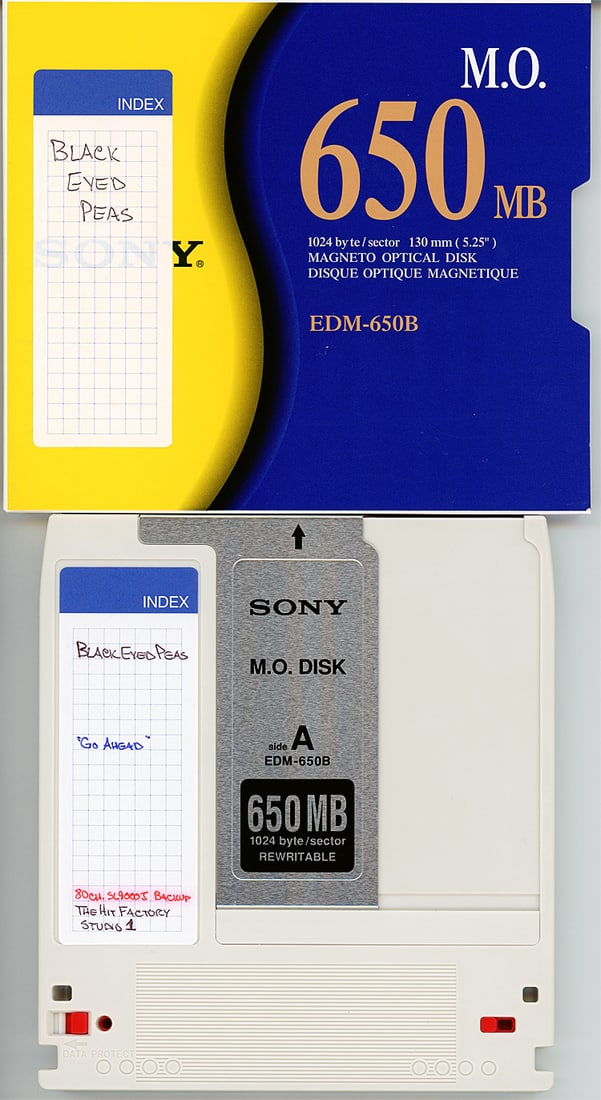 -BLACK EYED PEAS- Master Hip-Hop/Rap Music M.O. Disk: "Black Eyed Peas - Go Ahead" Magnetic Optical Disk from "The Hit Factory" Master Tape Archive. #6881