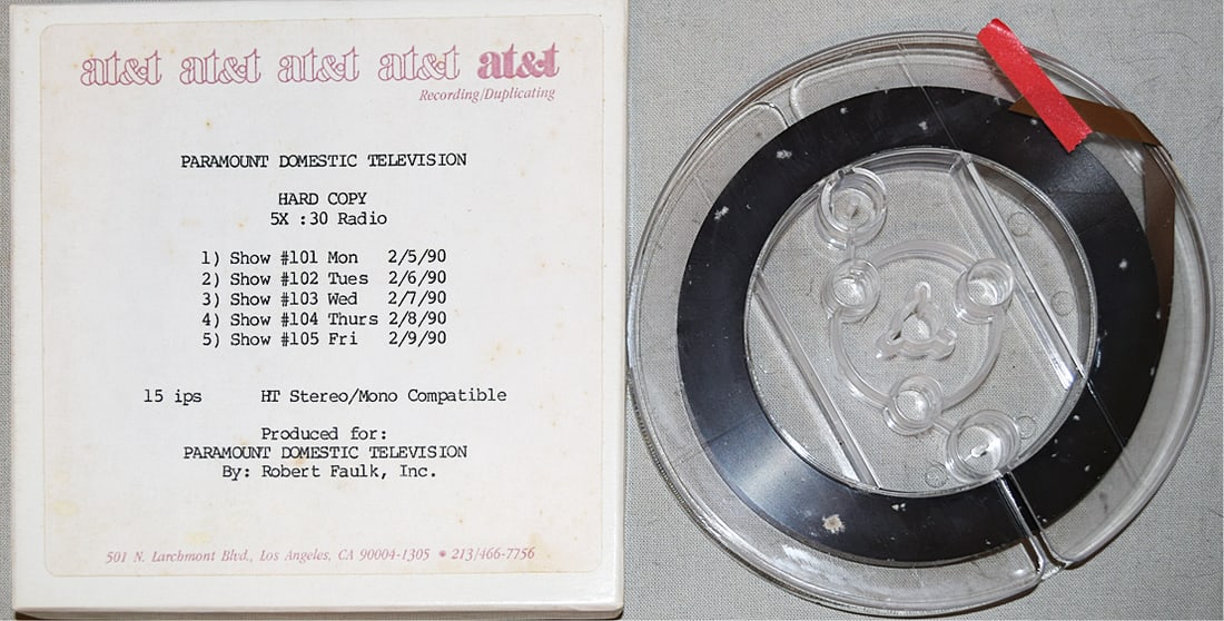1990 -HARD COPY- TV Show Radio Commercials Reel-to-Reel Tape (1 of 1)