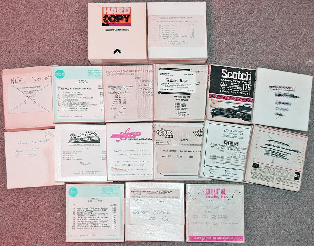 HUGE -RADIO COMMERCIALS- Vintage Advertising Reel-to-Reel Tape Lot - DISNEY, McDonald's+++: This is a Lot of 23 1970's to 1990's RADIO COMMERCIALS promo R2R tapes. These were sent to the radio stations to be played on the air. This includes: "Superman" Christopher Reeve movie, McDonald's, "W