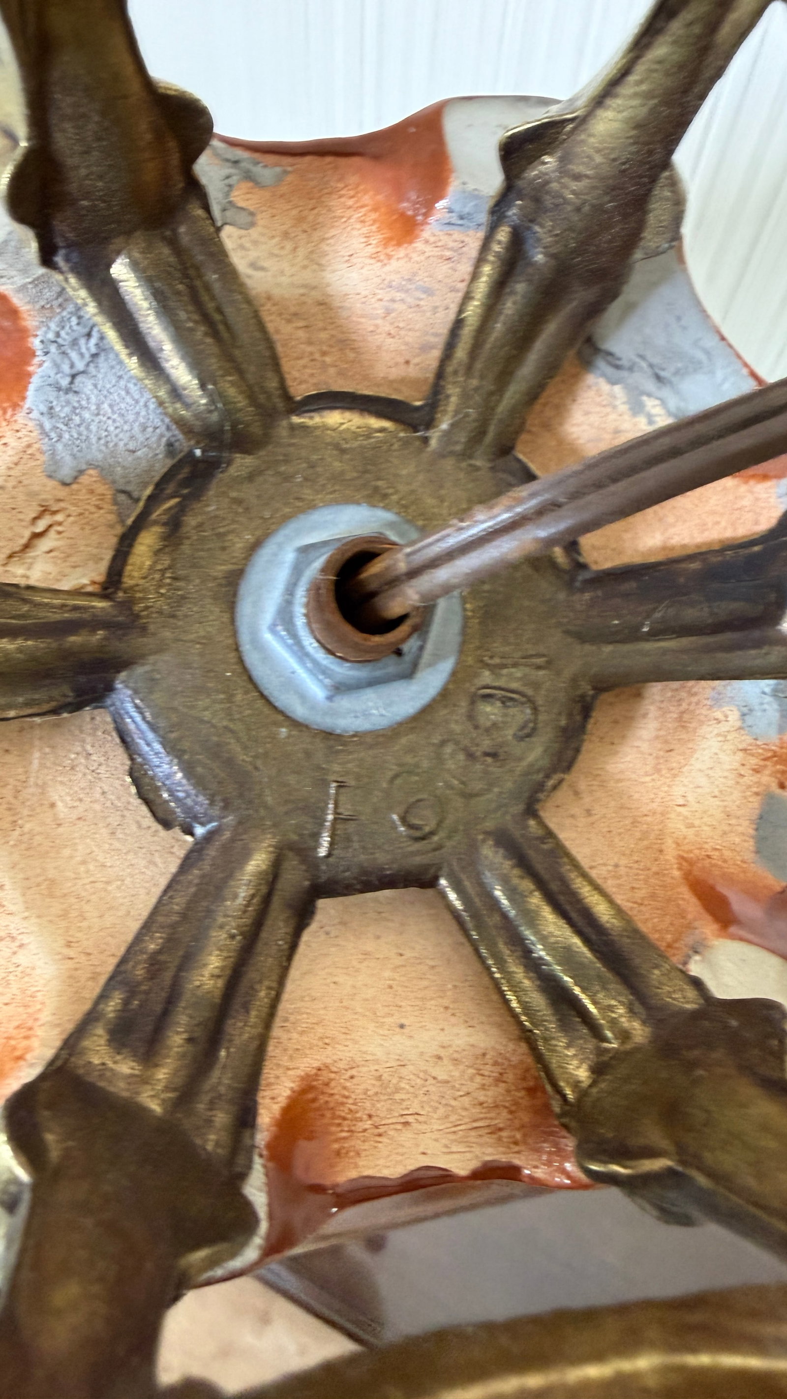 Ceramic Hexagonal Shaped Table Lamp - 8