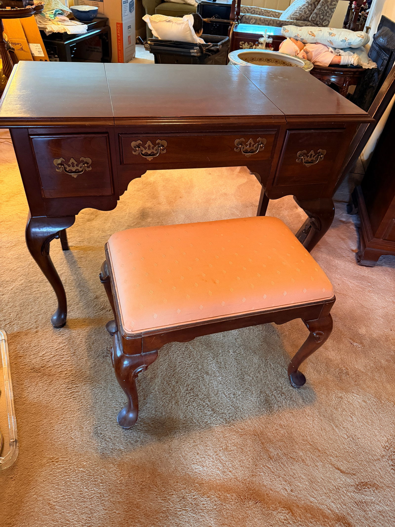 Ethan Allen Vanity and Stool - 5